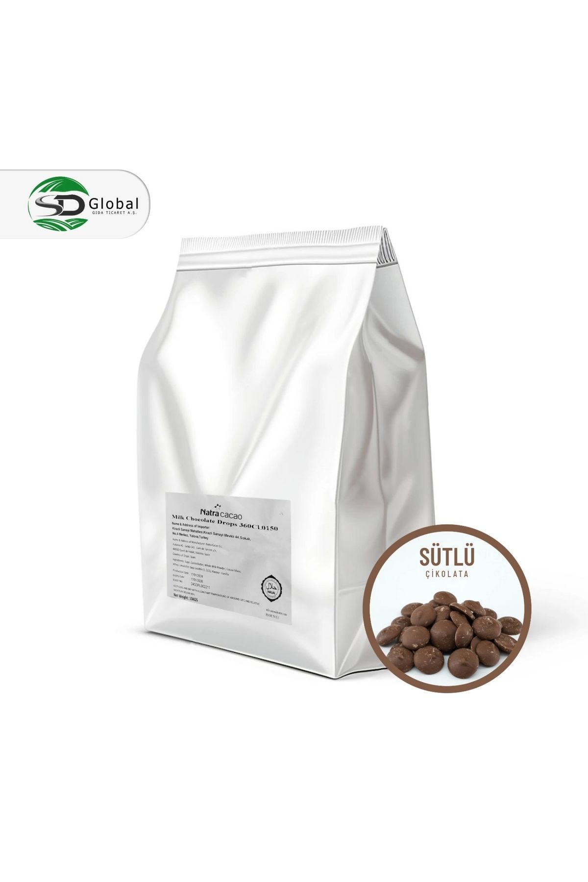 Natra Sütlü Drop Çikolata 1 Kg