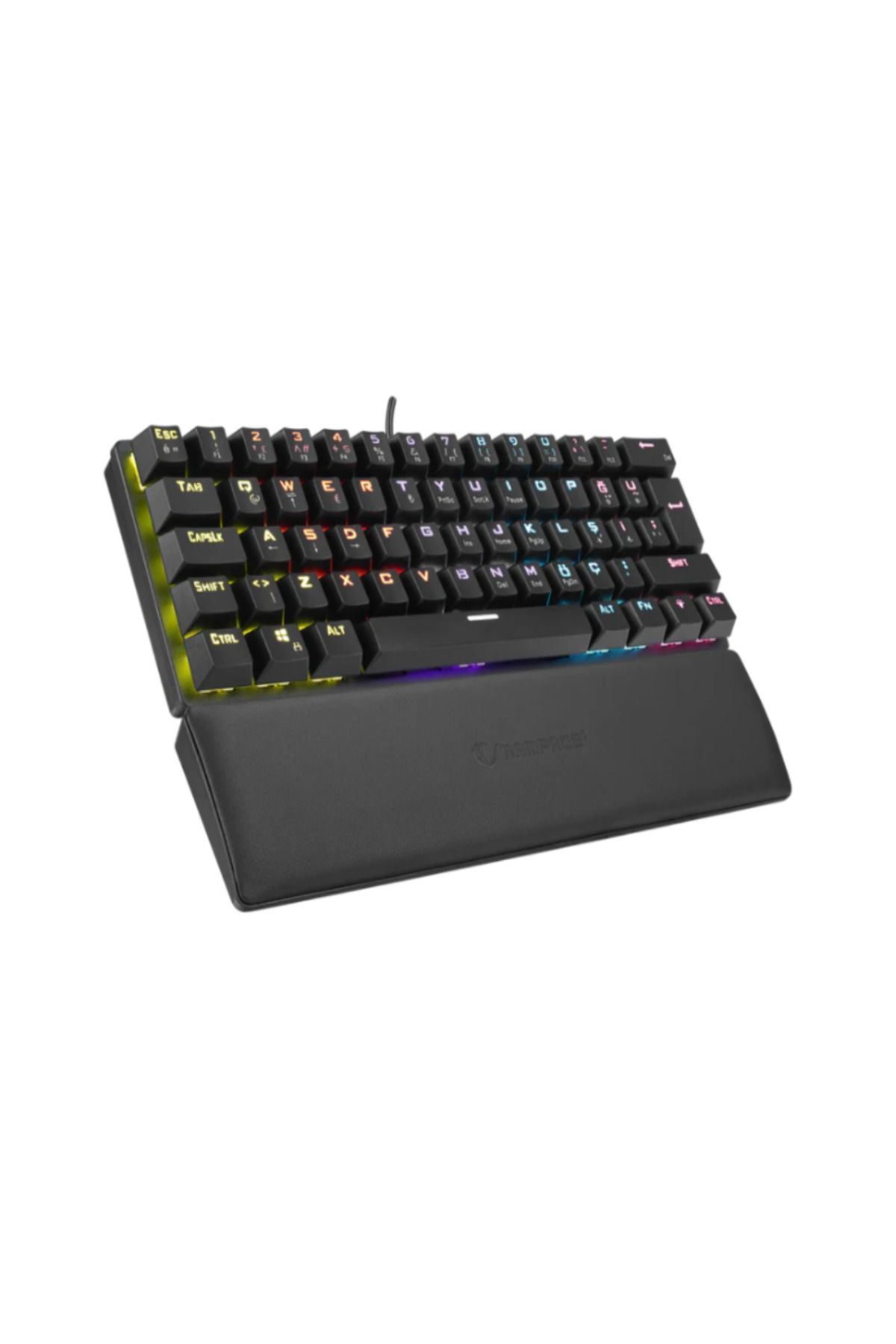 Afila Rampage ALLY K11 Siyah Rainbow Q Bilek Destekli Red Switch Gaming Oyuncu Klavye