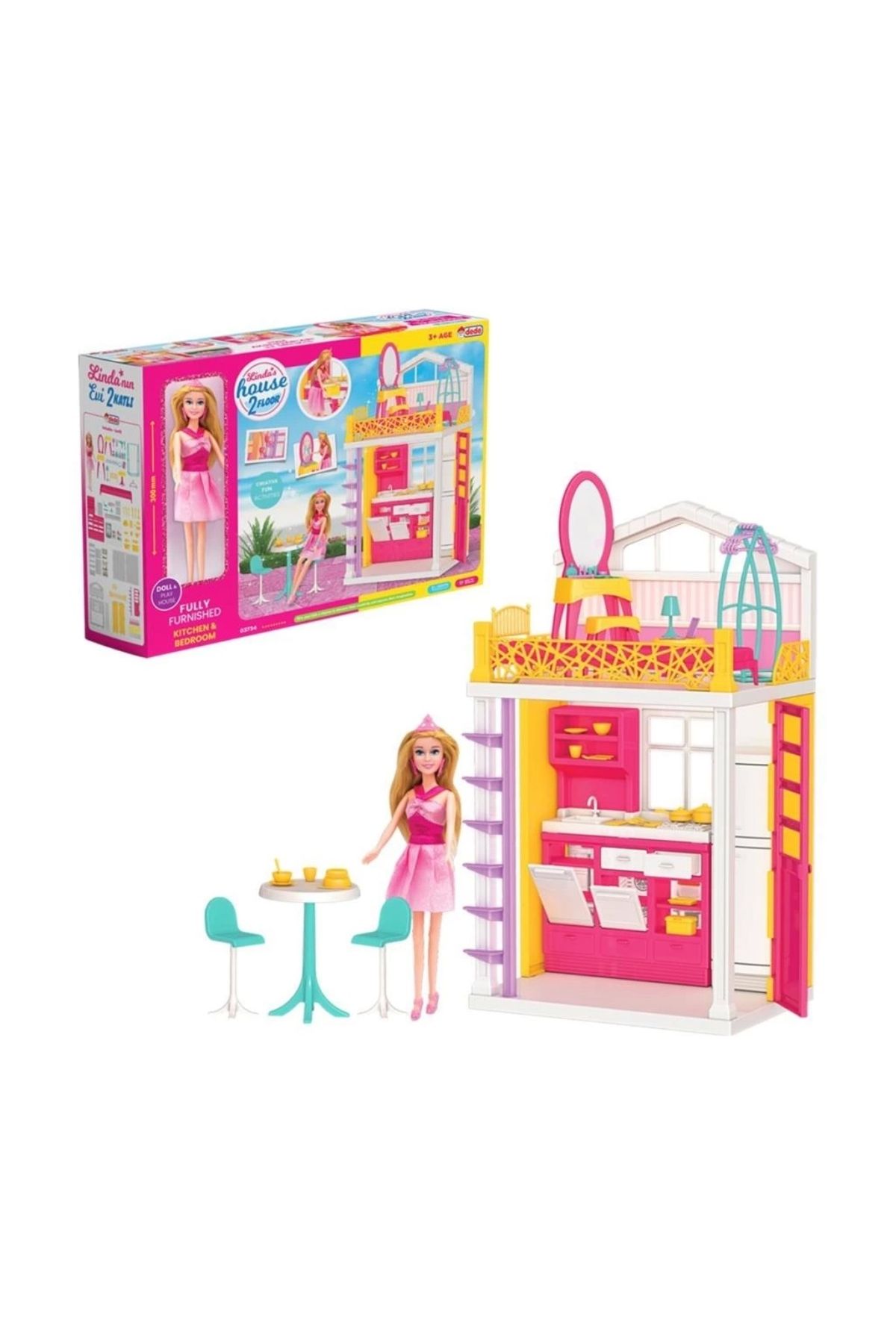 Basic Fun Çocuk 03734 Linda'nın 2 Katlı Evi -Dede