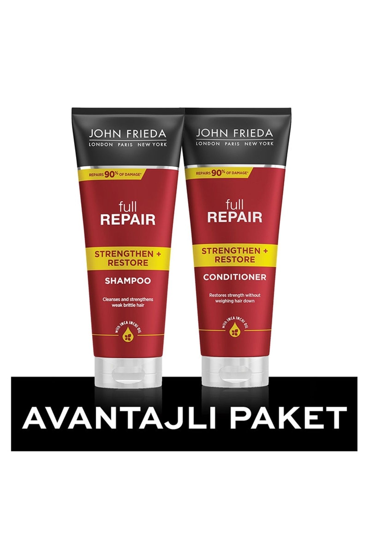 John Frieda Full Repair Onarıcı Saç Şampuanı + Saç Kremi 2 li AVantaj Seti