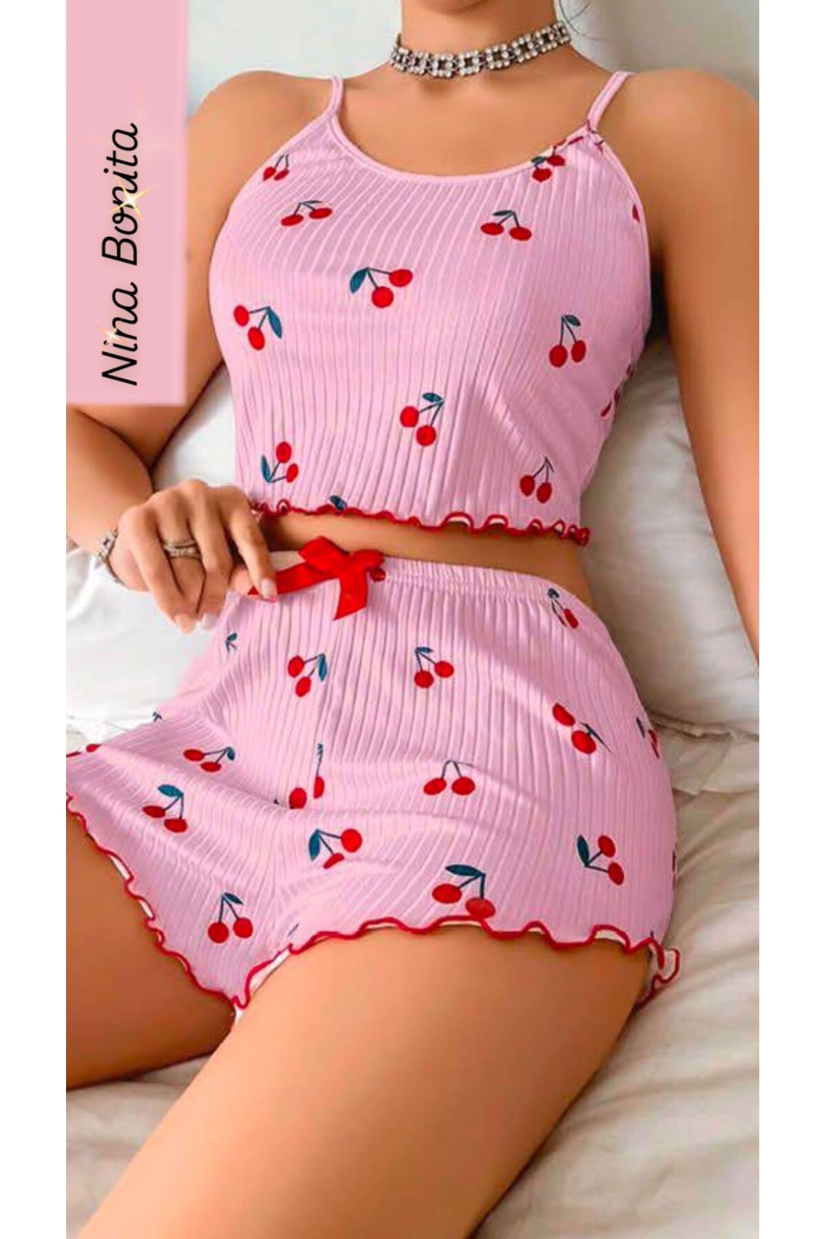 shop askılı şort pijama takımı