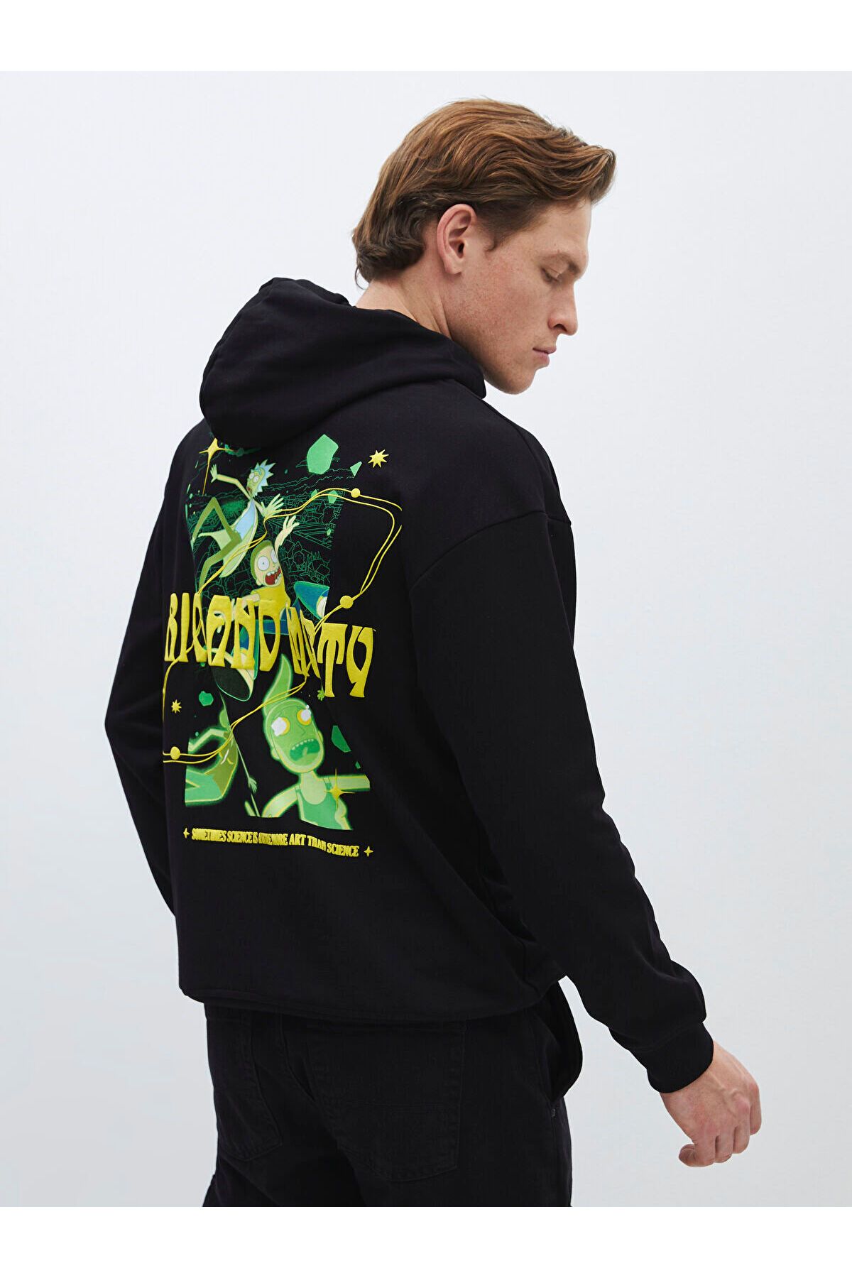 LC Waikiki Uzun Kollu Rick and Morty Baskılı Erkek Hoodie