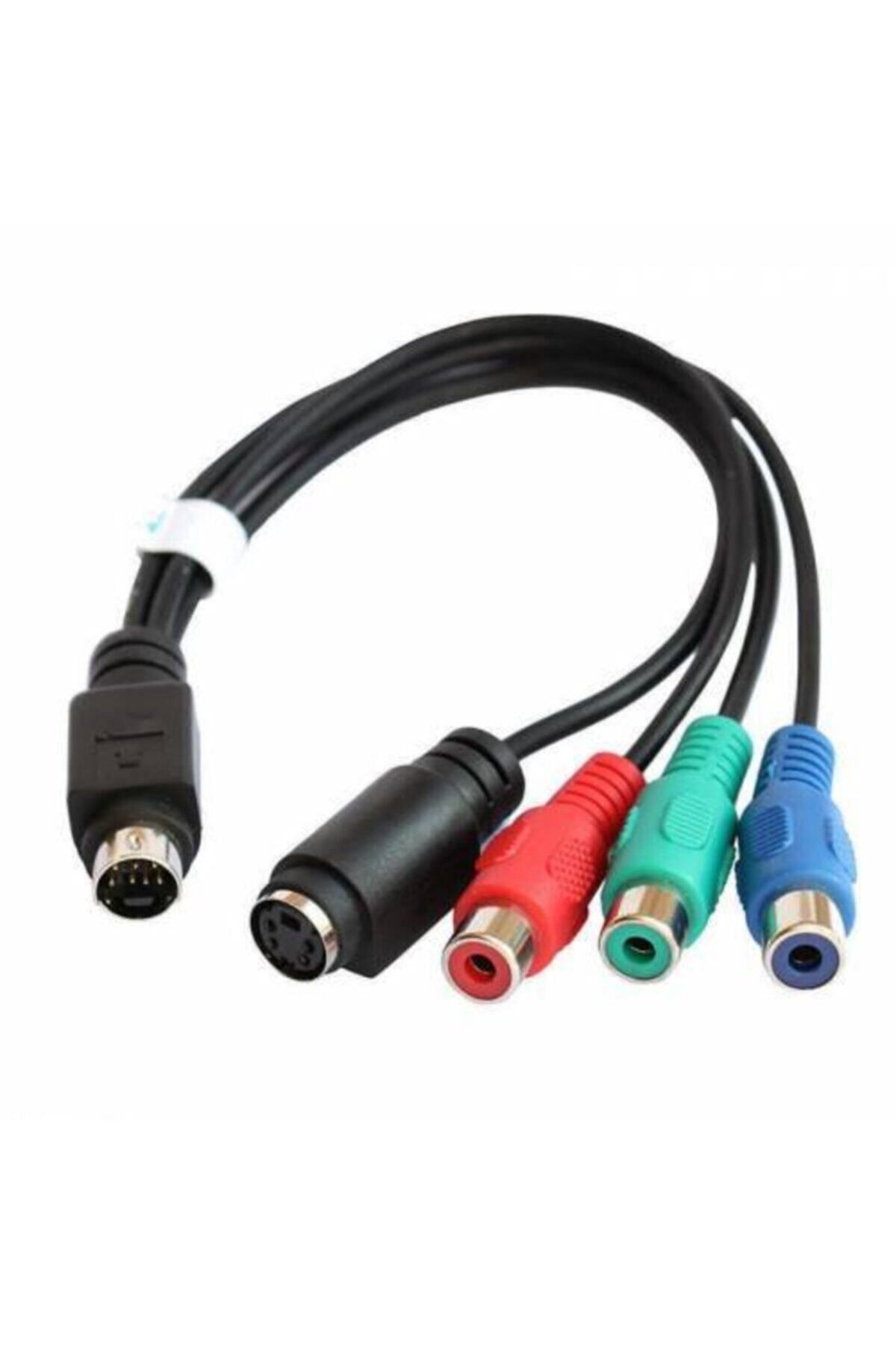 Platoon 7 Pin SVIDEO 3 RCA + S-video Sarı Kırmızı Mavi Yeşi 15 Cm S video