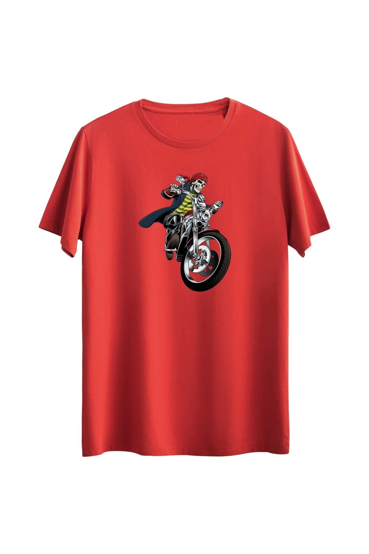 FECCY Pamuklu Motor Tasarımlı Regular T-Shirt