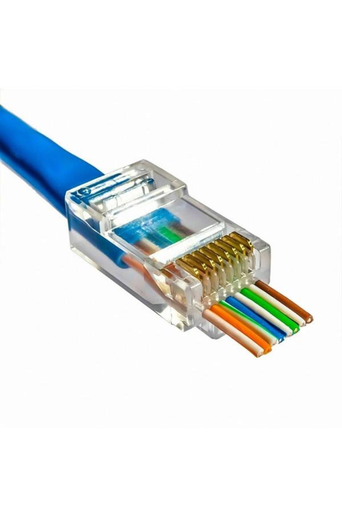 DENİZ Power Pm-18439 Ez Yeni Nesil Rj45 Cat5/cat6 8p/8c Açik Uçlu Soket (100LÜK PAKET)