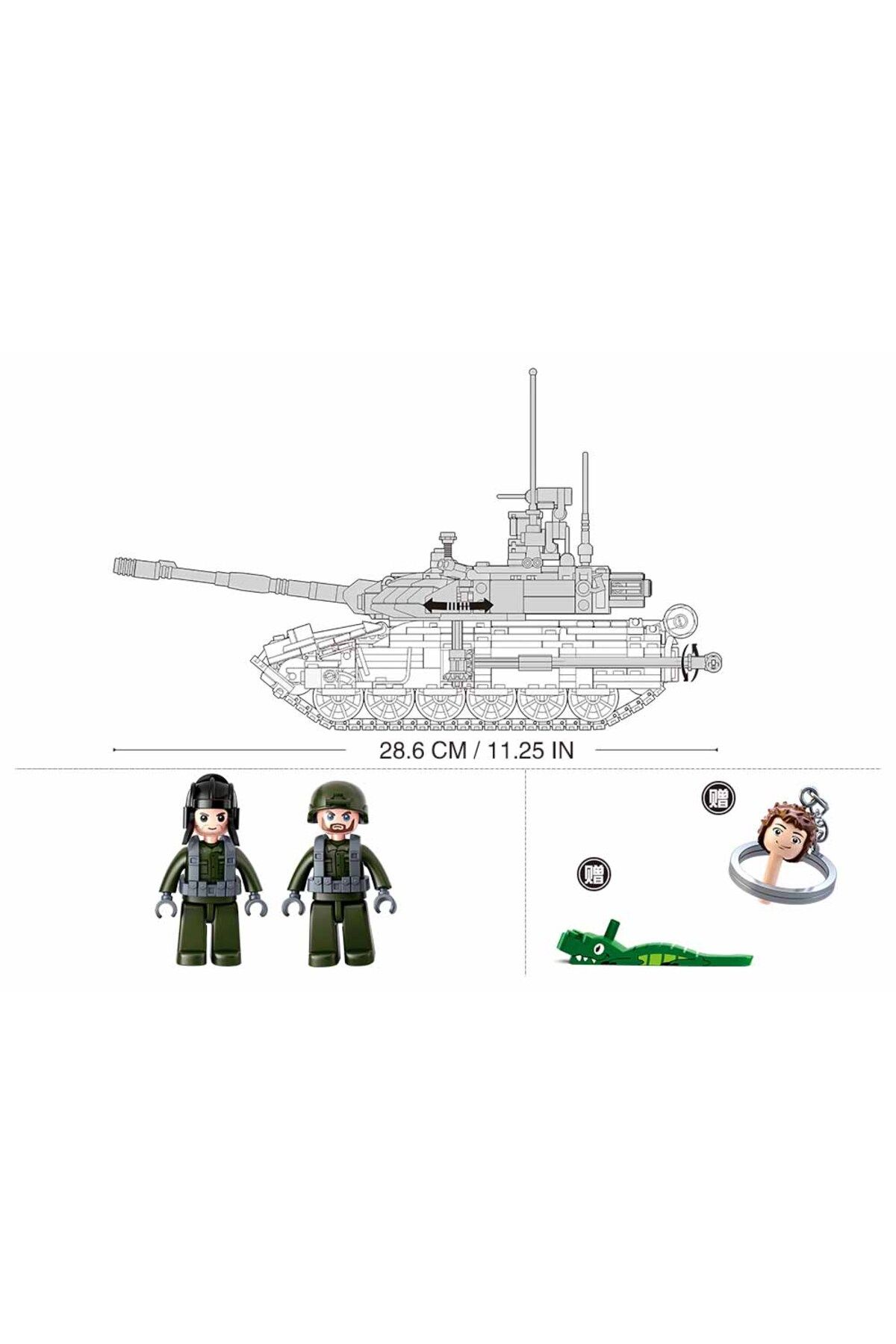 Sluban-Model Bricks Series - Large Battle Tank Building Blocks 758 PCS With 2 Mini Figures 5