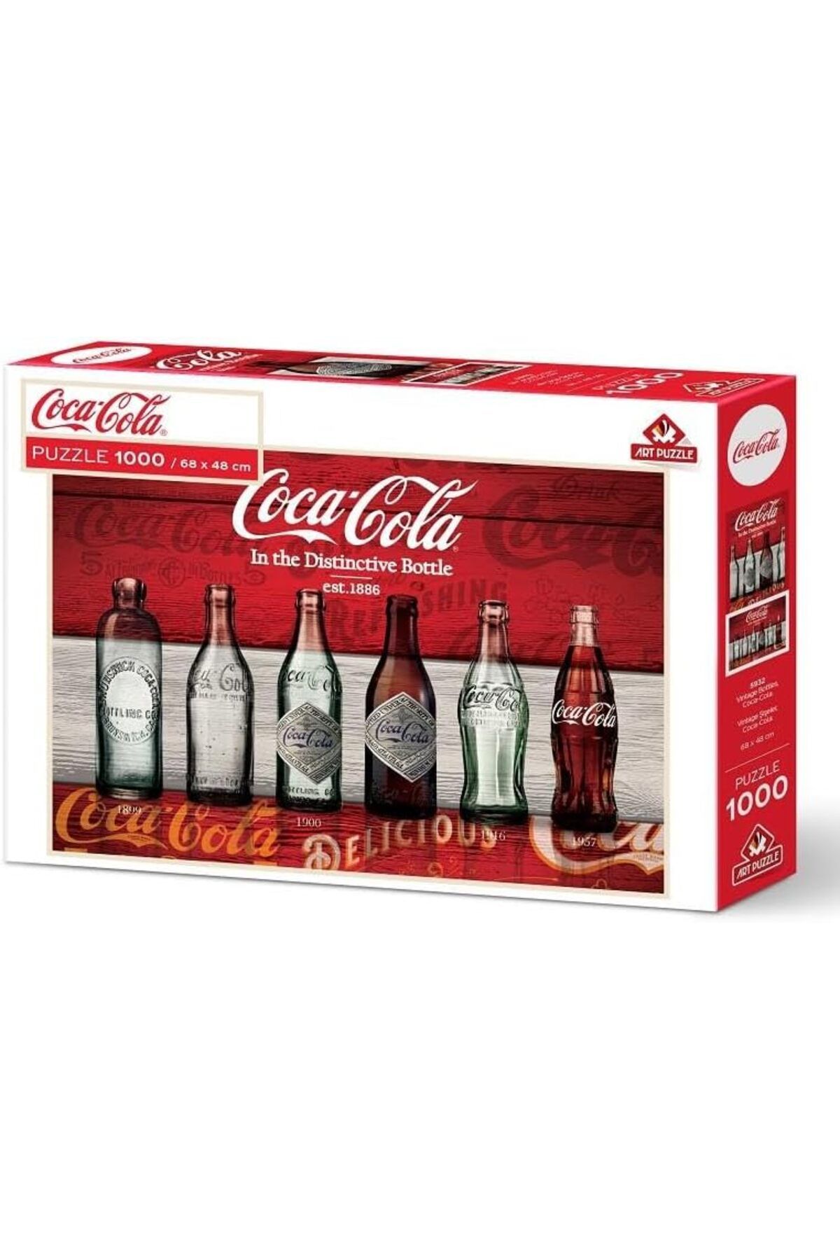 NcK Puzzle Vintage Şişeler, Coca-Cola-1000 Parça Puzzle