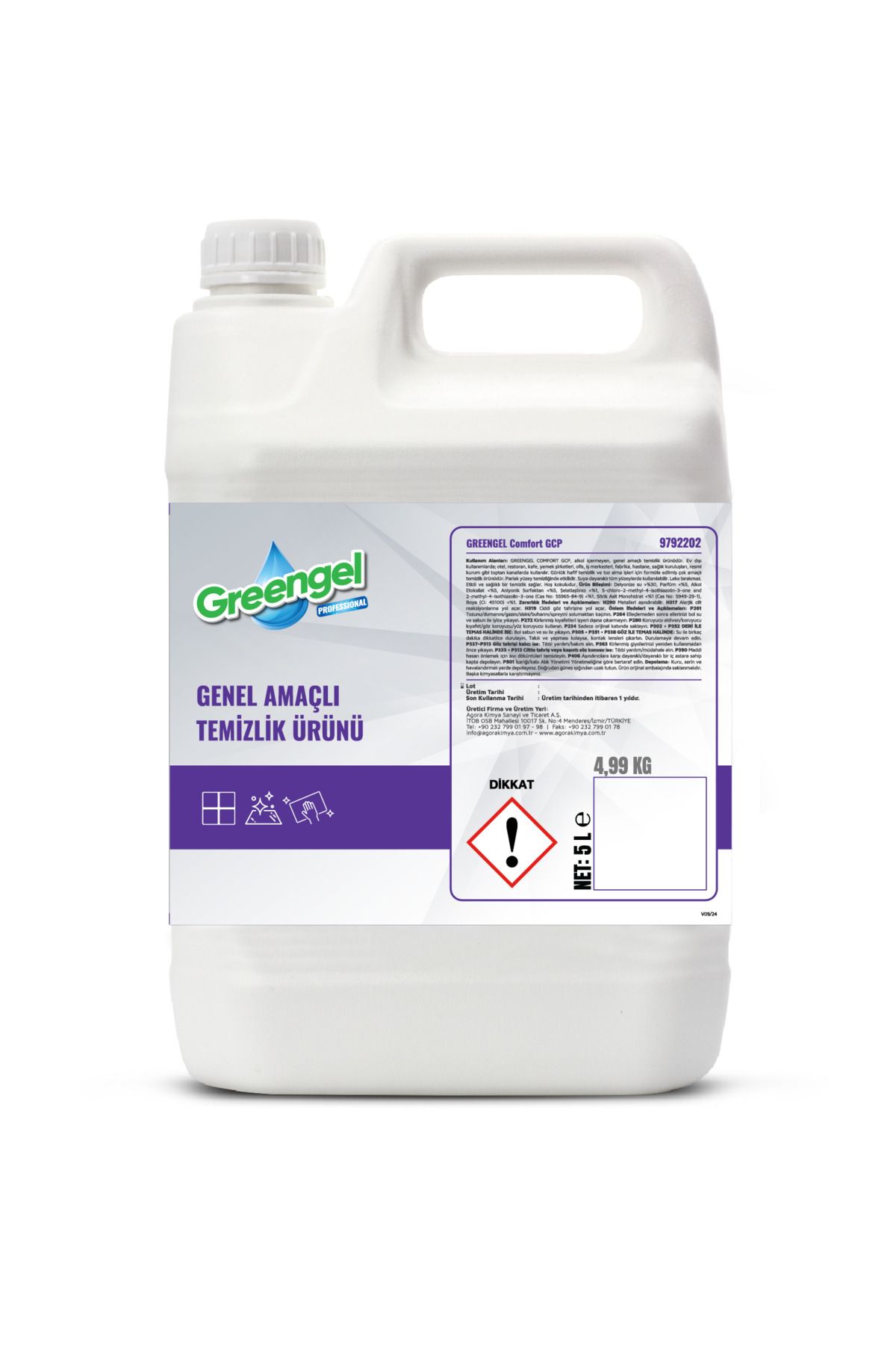 greengel Grengel Comfort GCP-Genel Temizlik Ürünü 5L