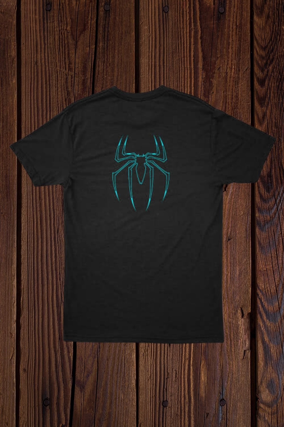 FECCY Pamuklu Spider Baskılı Oversize T-shirt