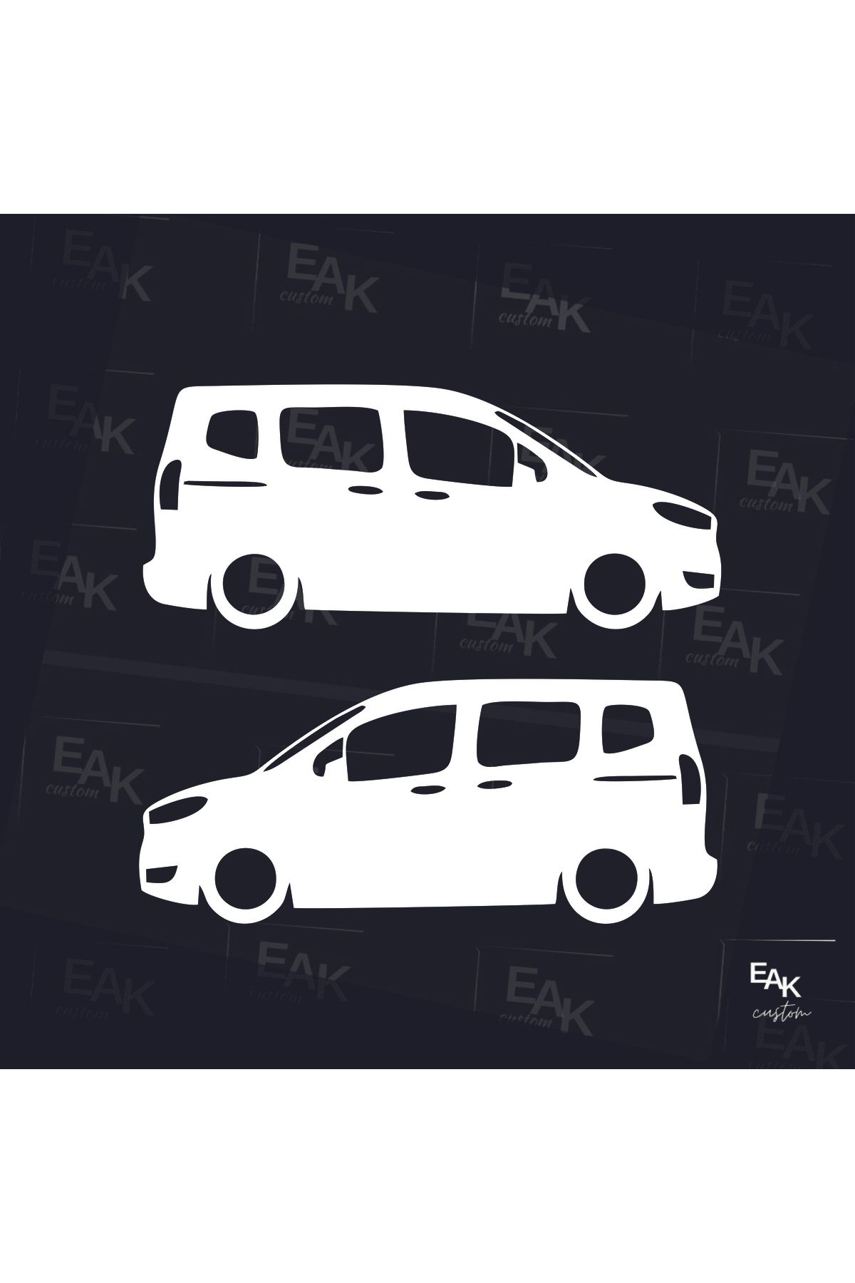 eakcustom FORD COURİER oto sticker (18cm x 16cm) (2 adet)