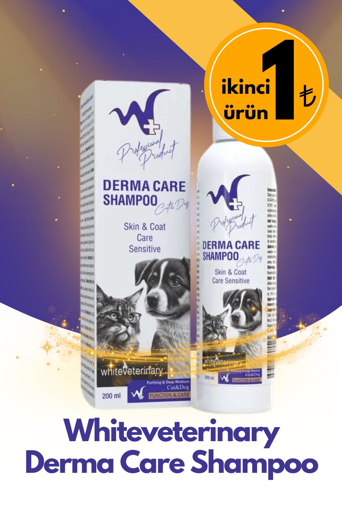 WhiteVeterinay Kedi&Köpek Pratex Şampuan Derma Care Shampoo 200ml