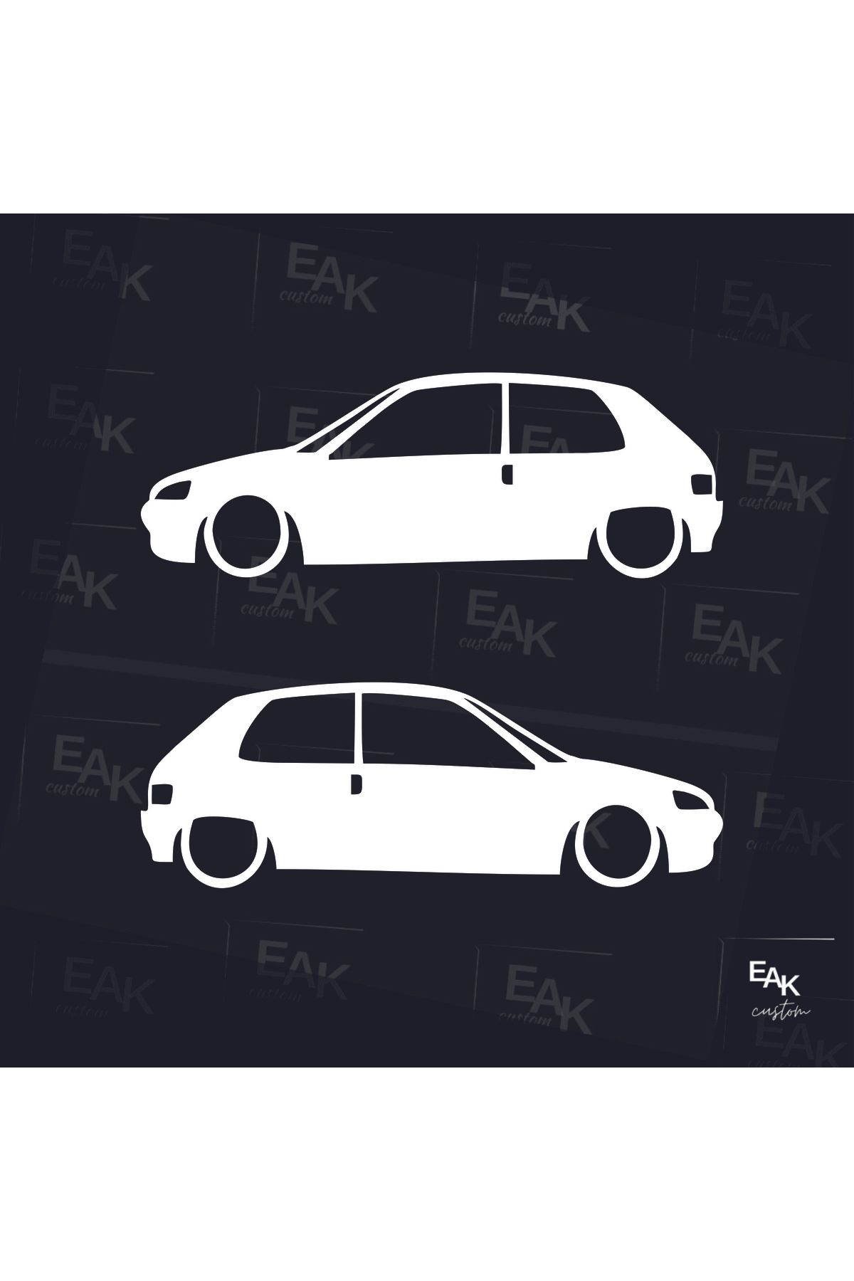 eakcustom PEUGEOT 106 oto sticker (18cm x 15cm) (2 adet)