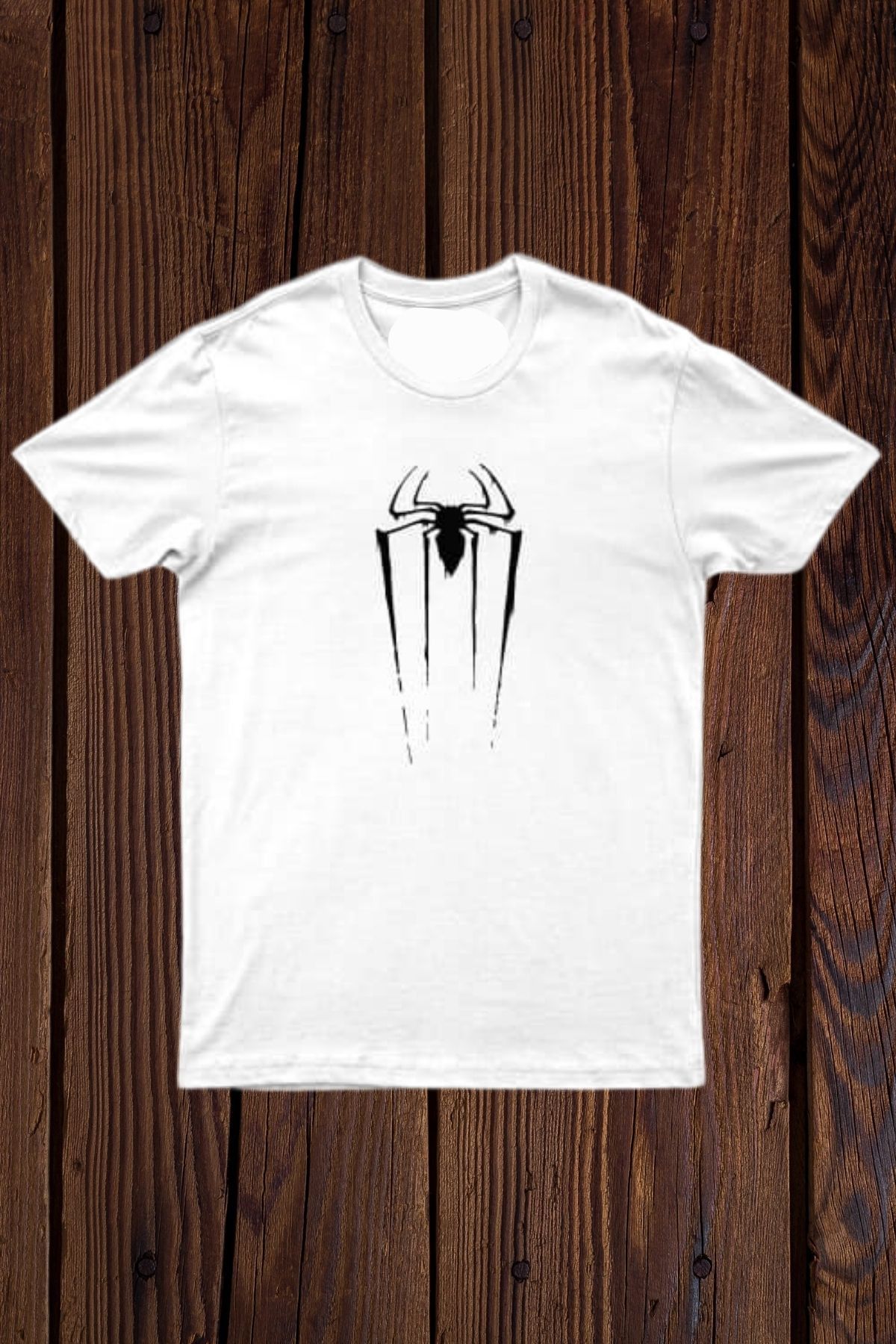 FECCY Pamuklu Spider Baskılı Oversize T-shirt