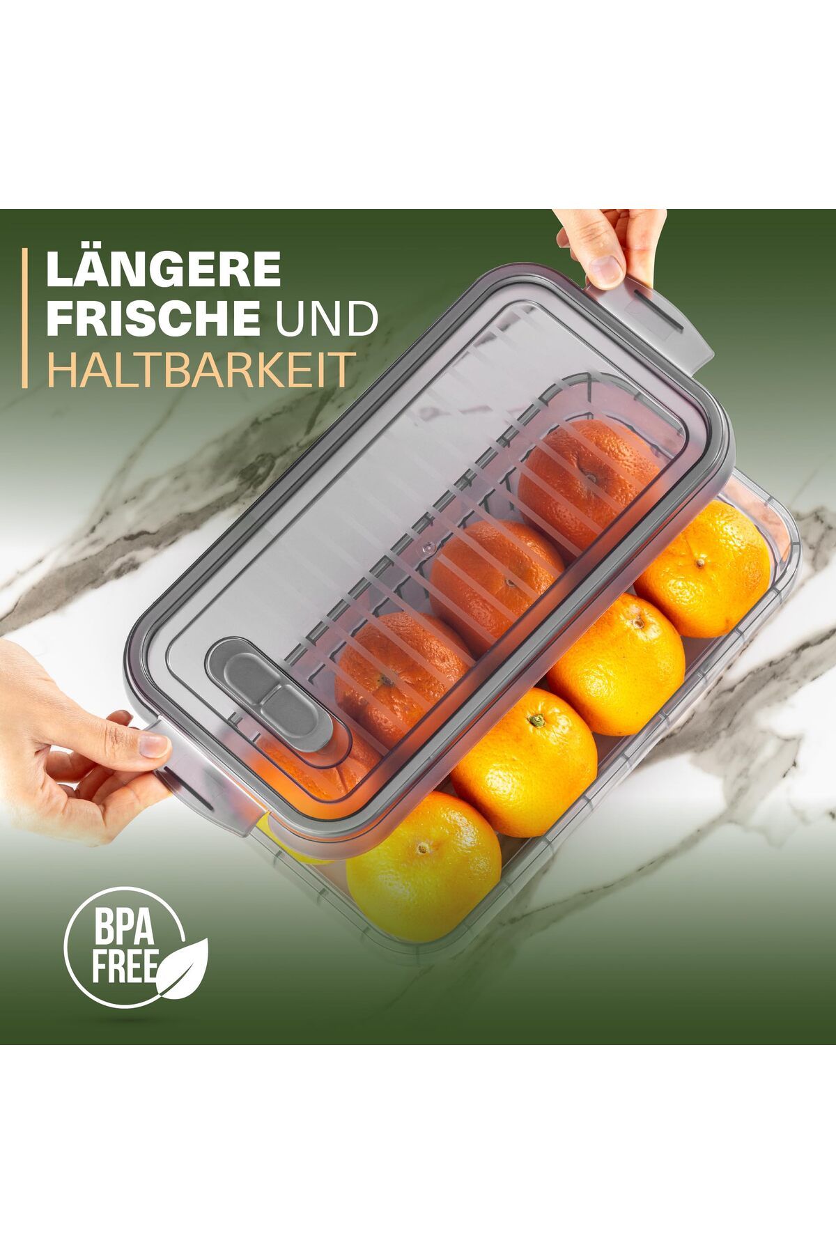 Viwares-Frischhaltedosen 3er Set, 2 L, BPA-frei, Kühlschrank-Organizer für Aufschnitt 4
