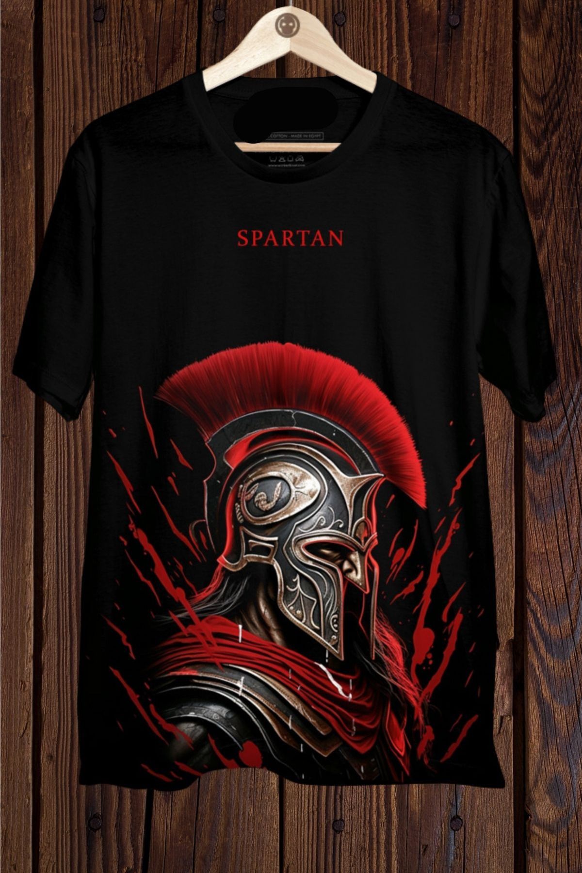 FECCY Pamuklu Spartan Baskılı Oversize T-shirt