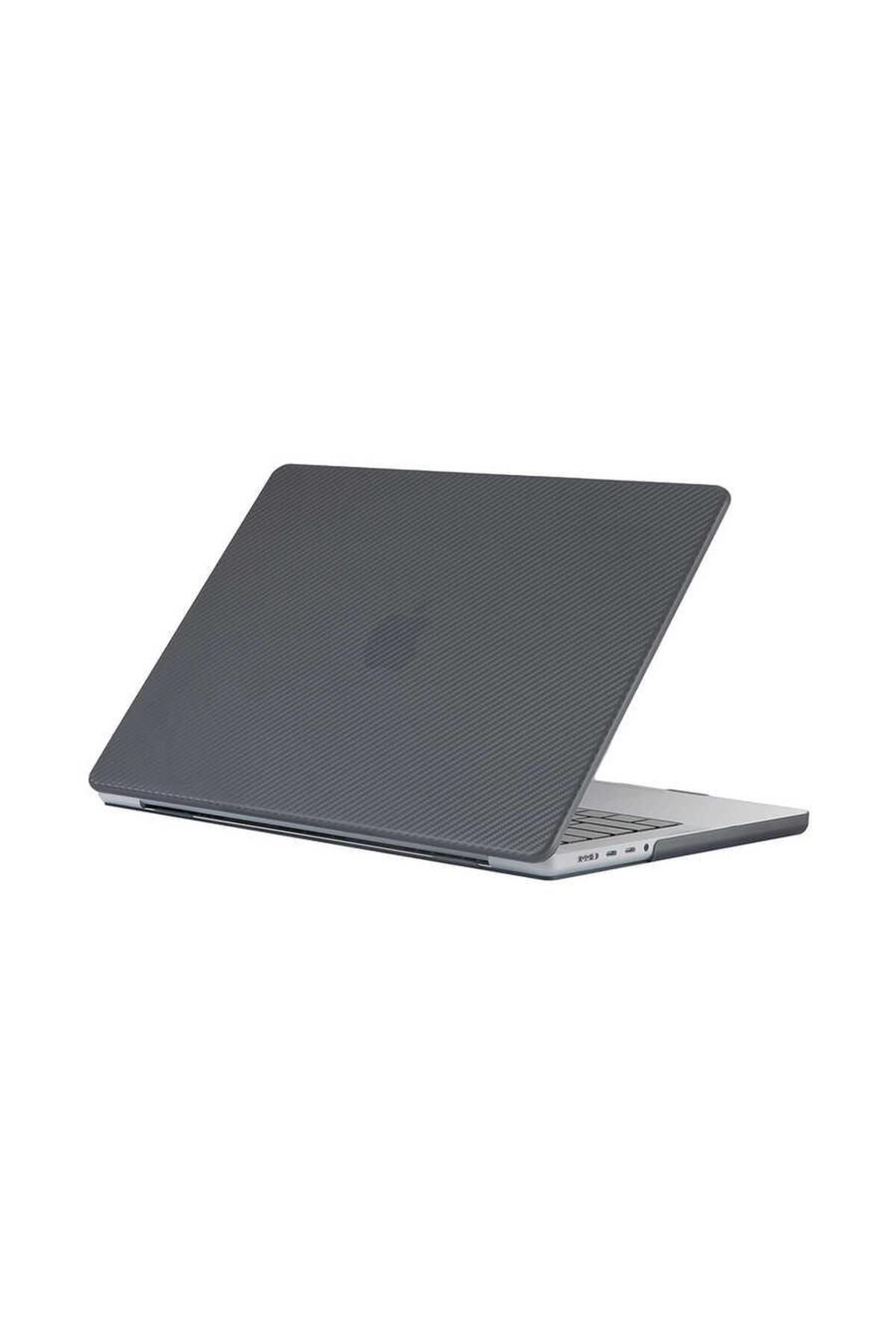 TEQSMA Macbook 16.2' 2021 A2485 MSoft Carbon Fiber Tasarımlı Kapak