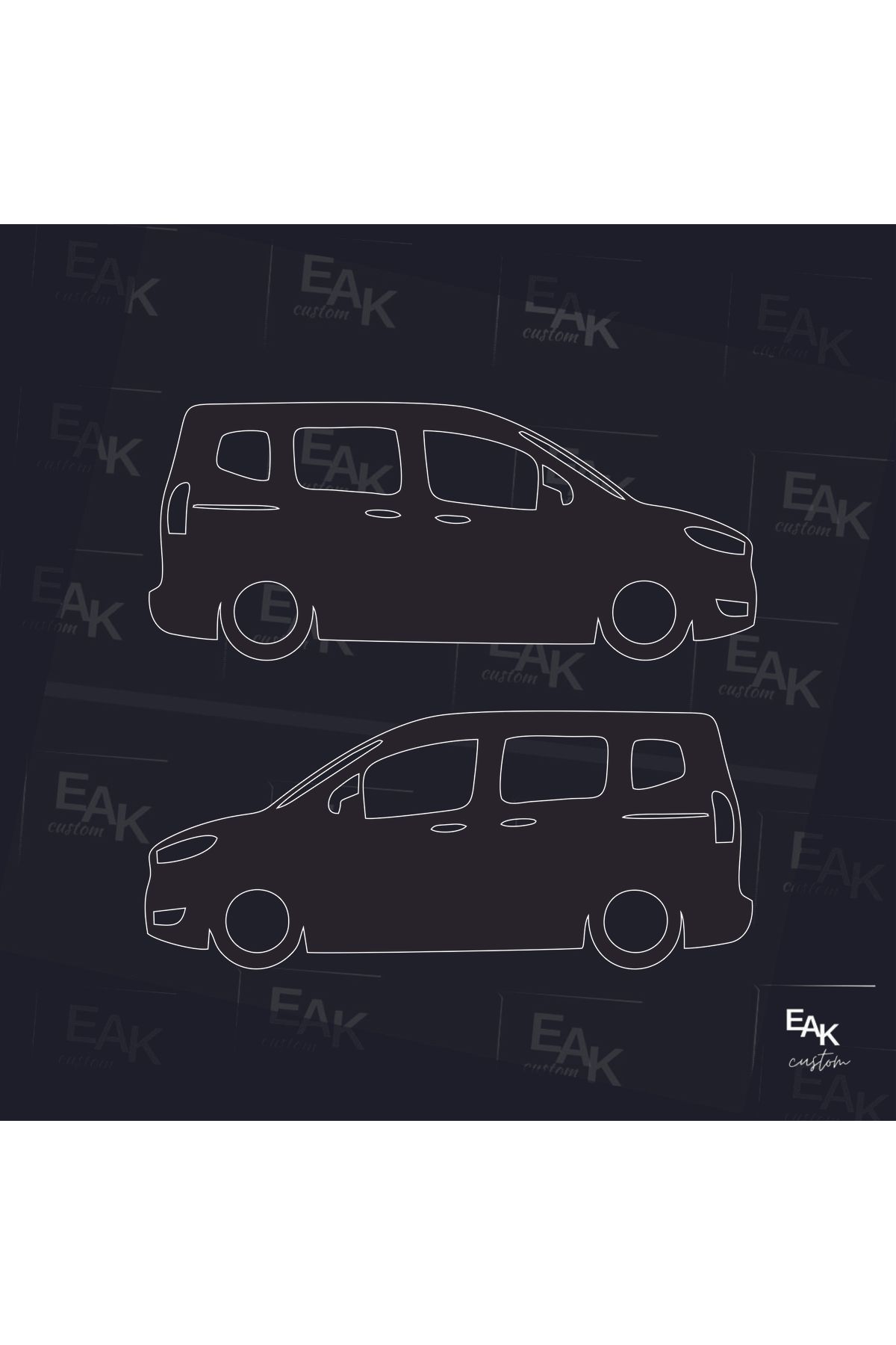 eakcustom FORD COURİER oto sticker (18cm x 16cm) (2 adet)