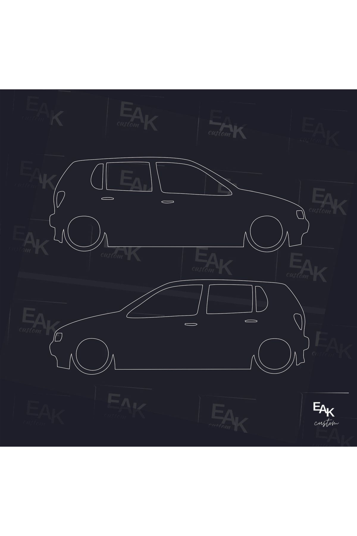 eakcustom VW POLO MK3 oto sticker (18cm x 15cm) (2 adet)