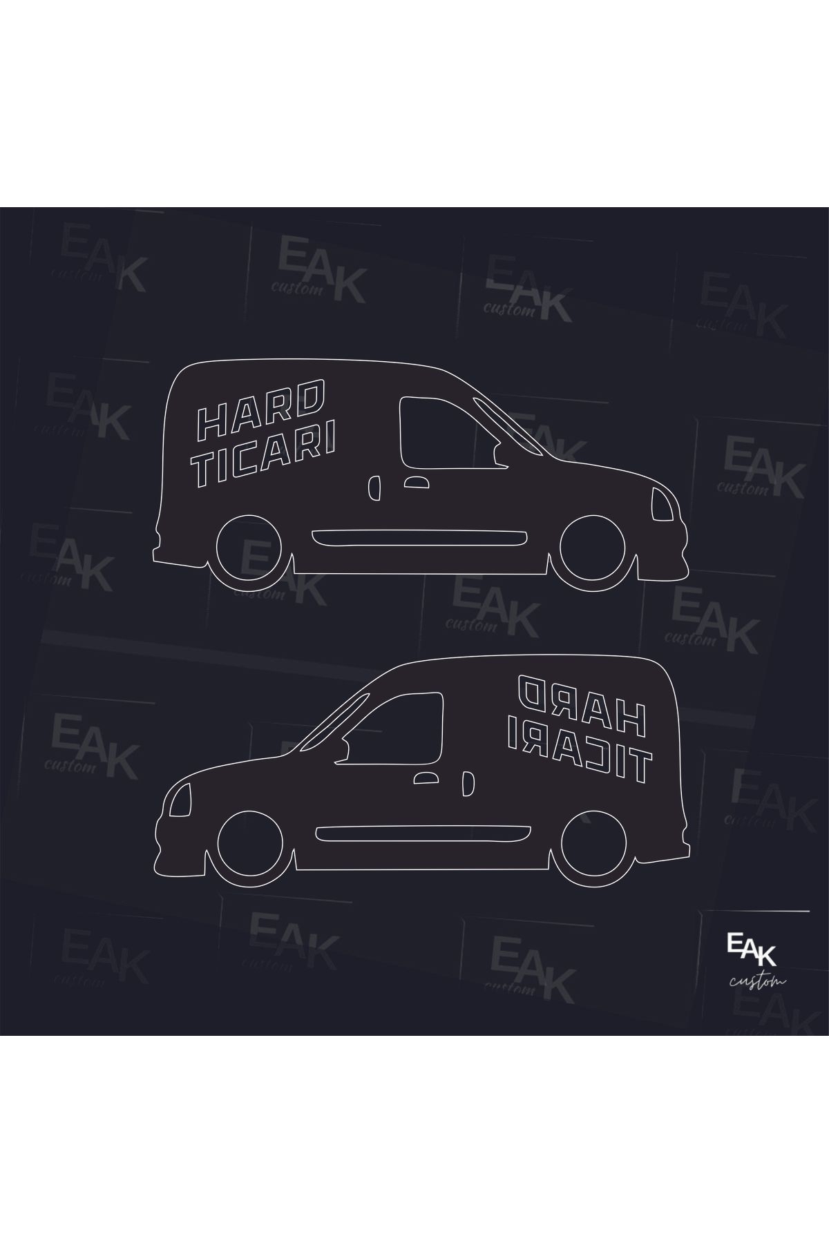 eakcustom RENAULT KANGO oto sticker (18cm x 17cm) (2 adet)