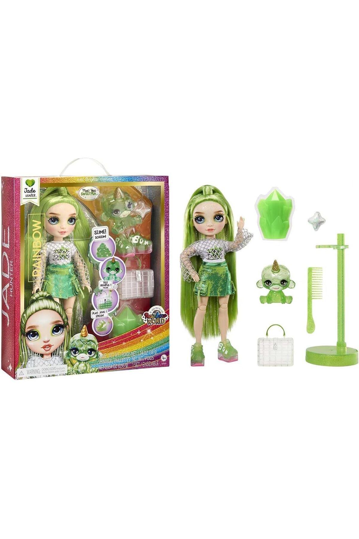 MCreative crashop Rainbow High Jade Parlak Slime ve Evcil Hayvan Serisi Bebeği  1073147