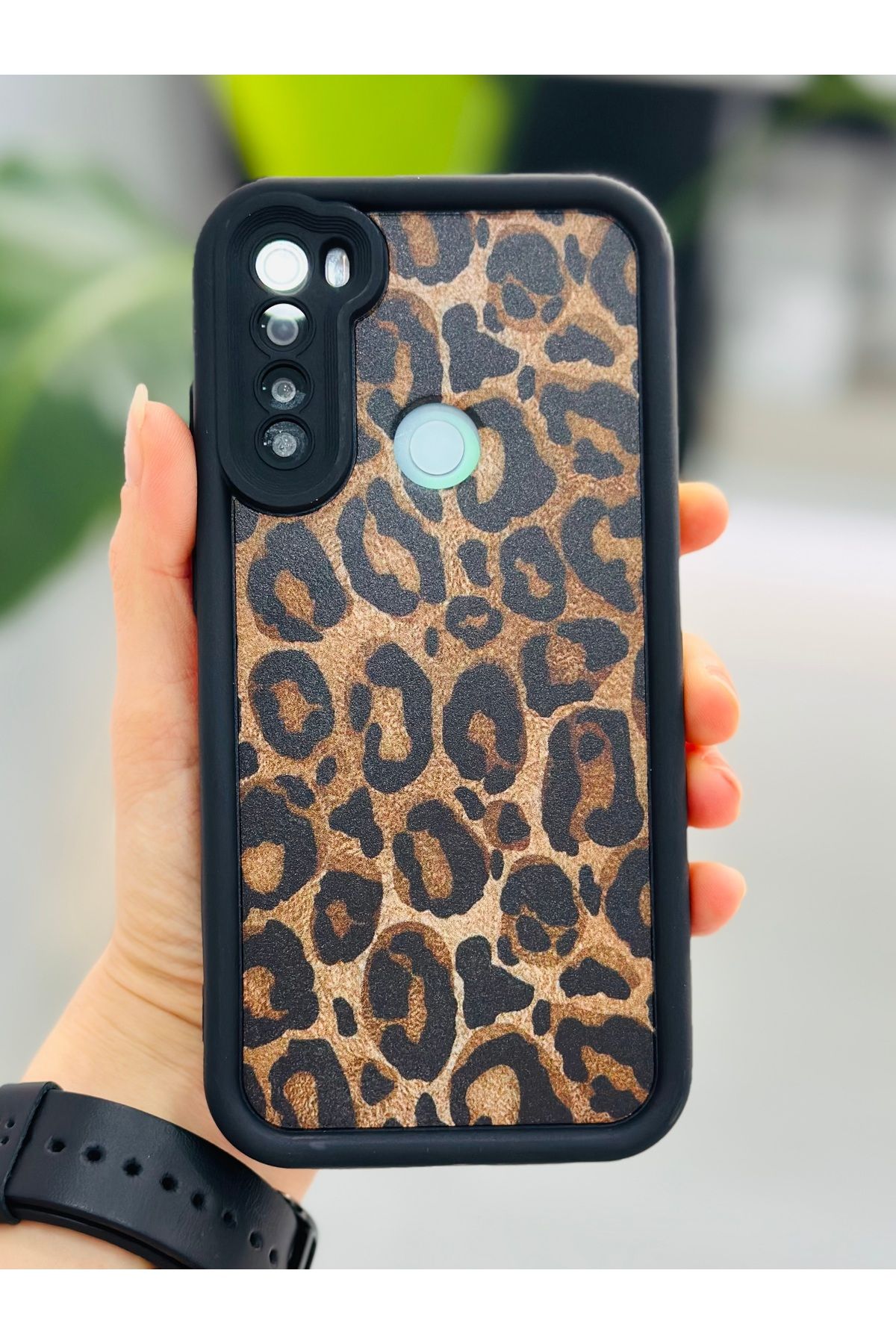 Go Aksesuar-جراب سيليكون متوافق مع هاتف Redmi Note 8 بتصميم الفهد 3