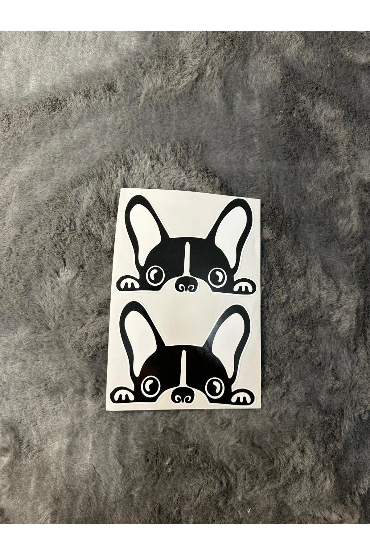 MOTTOMOR Bagajdan Bakan Köpek Etiket Sticker Araba 14x10cm