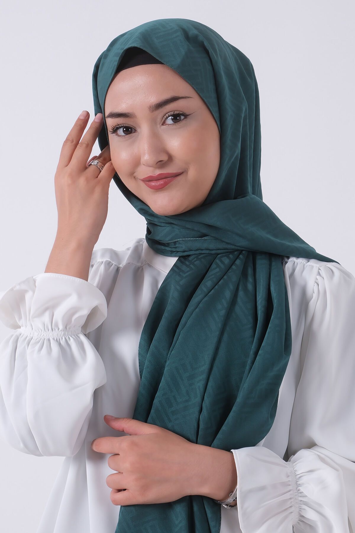 HAREM SCARF Jakarlı Şal, Nehir Jakar Şal 01170