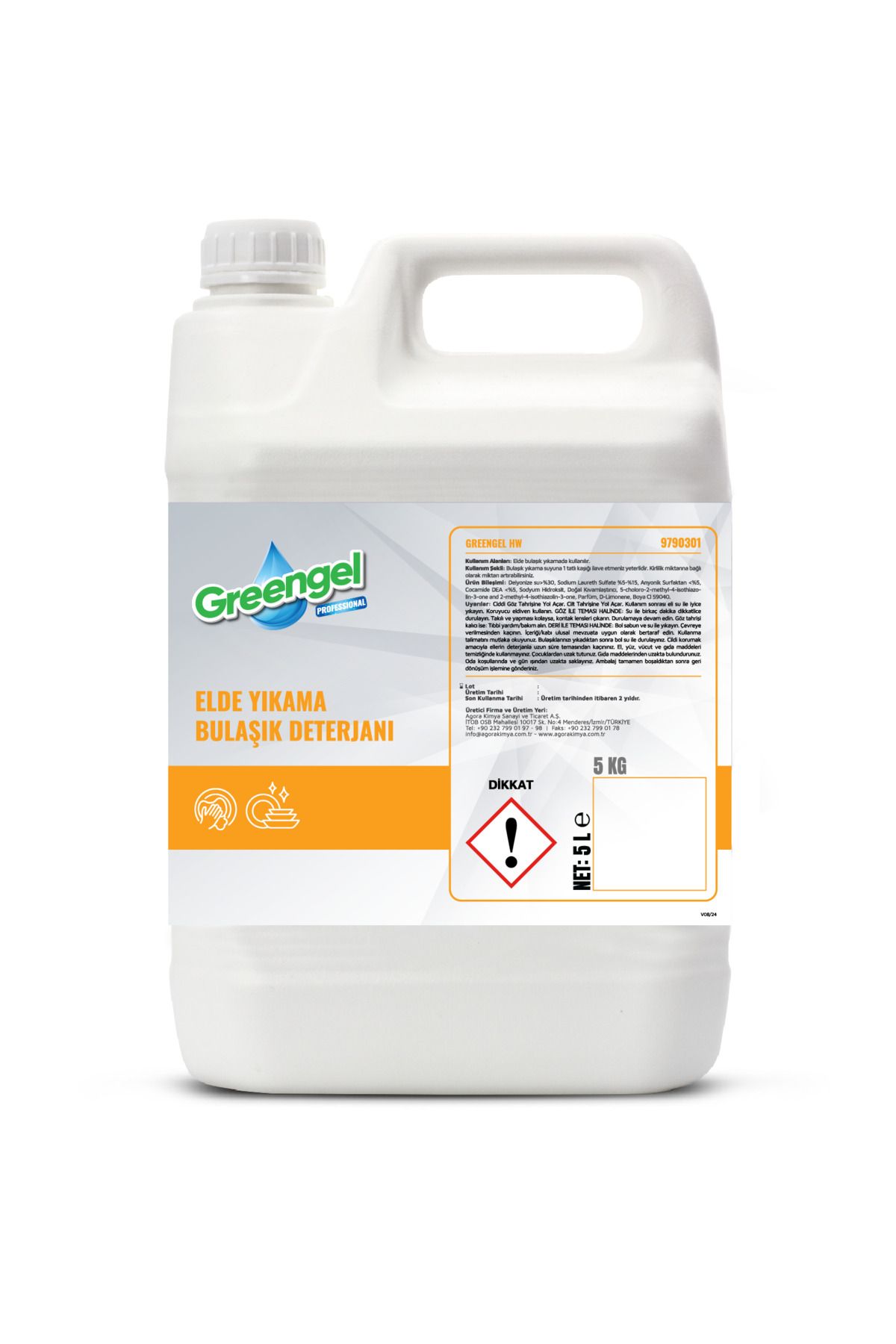 greengel HW Elde Yıkama Bulaşık Deterjanı 5L