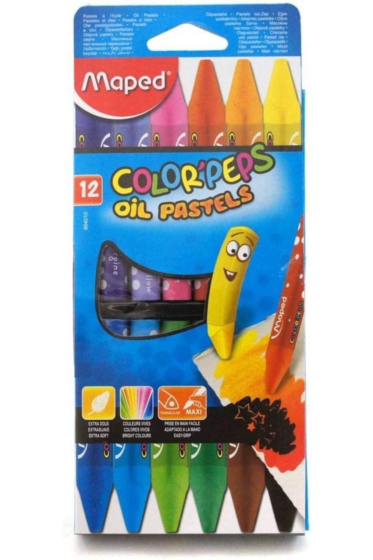 STOREMAX slcshp Ofis Ve Kırtasiye 864010 Color'Peps Oil Pastels Yağlı Pastel Boya, 12'Li cloydx 1061052