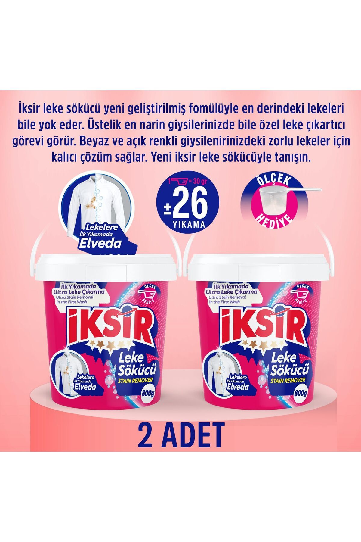 iksir matik LEKE SÖKÜCÜ 2 ADET 800g + 800g