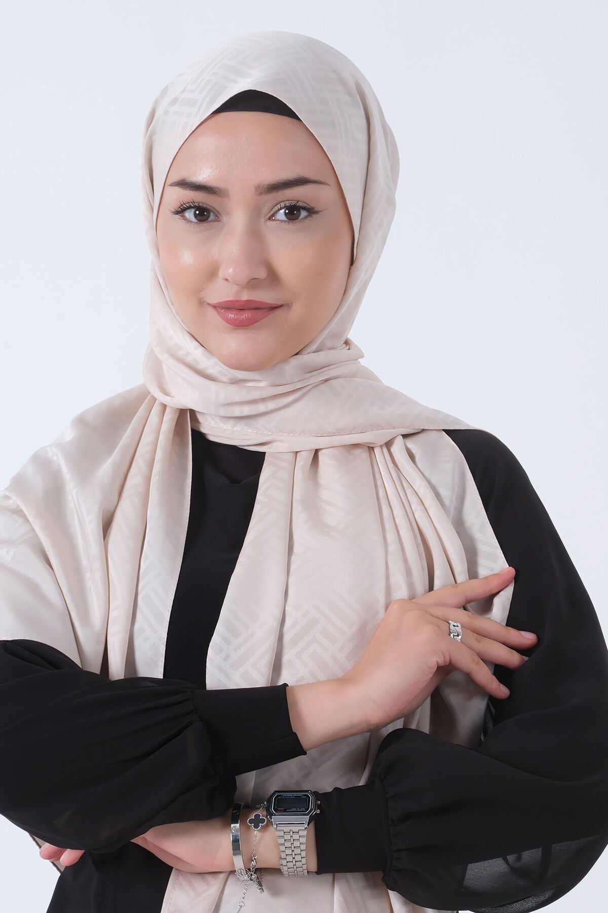 HAREM SCARF Jakarlı Şal, Nehir Jakar Şal 01170