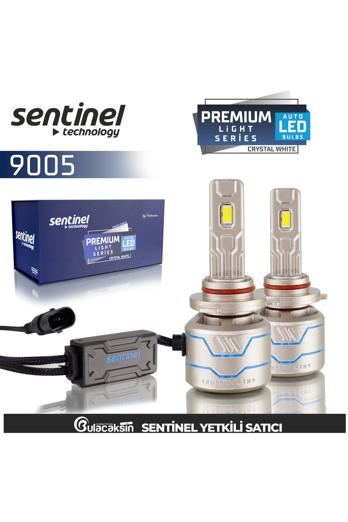 Sentinel Premium HB3-9005 Beyaz Led Xenon Ampül Seti 85W 14000