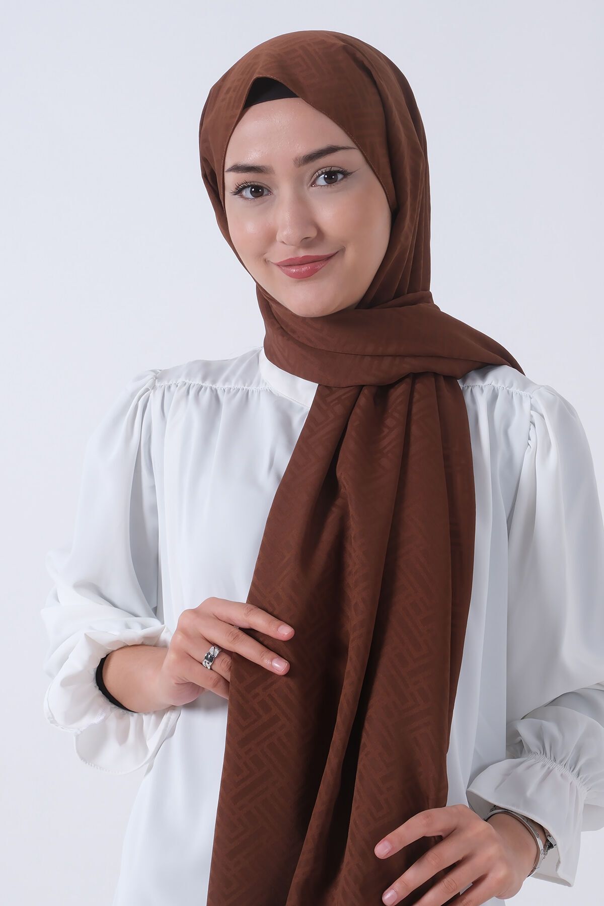 HAREM SCARF Jakarlı Şal, Nehir Jakar Şal 01170