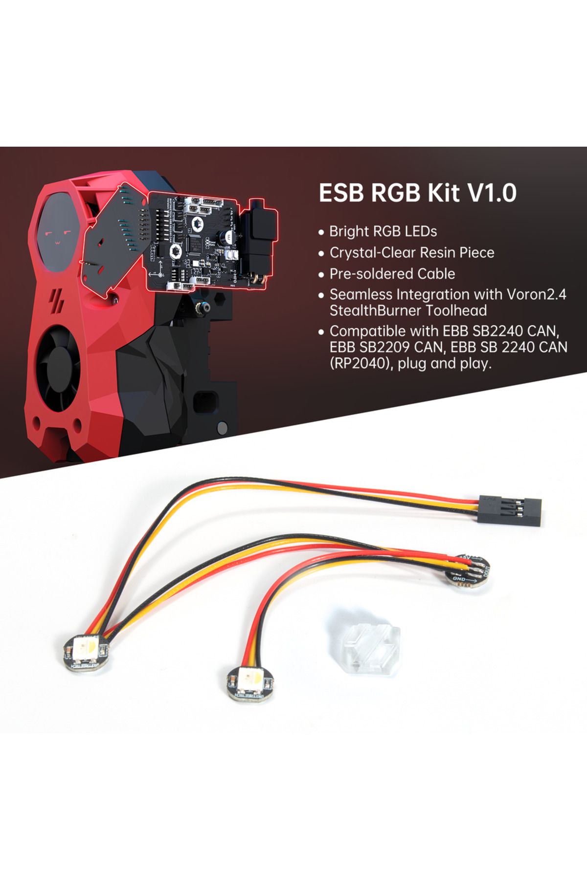 BIGTREETECH-Stealthburner Led For Voron 2.4 3d Printer Esb Rgb Kit 3 Rgbw Mini Button Bright Rgb ... 1