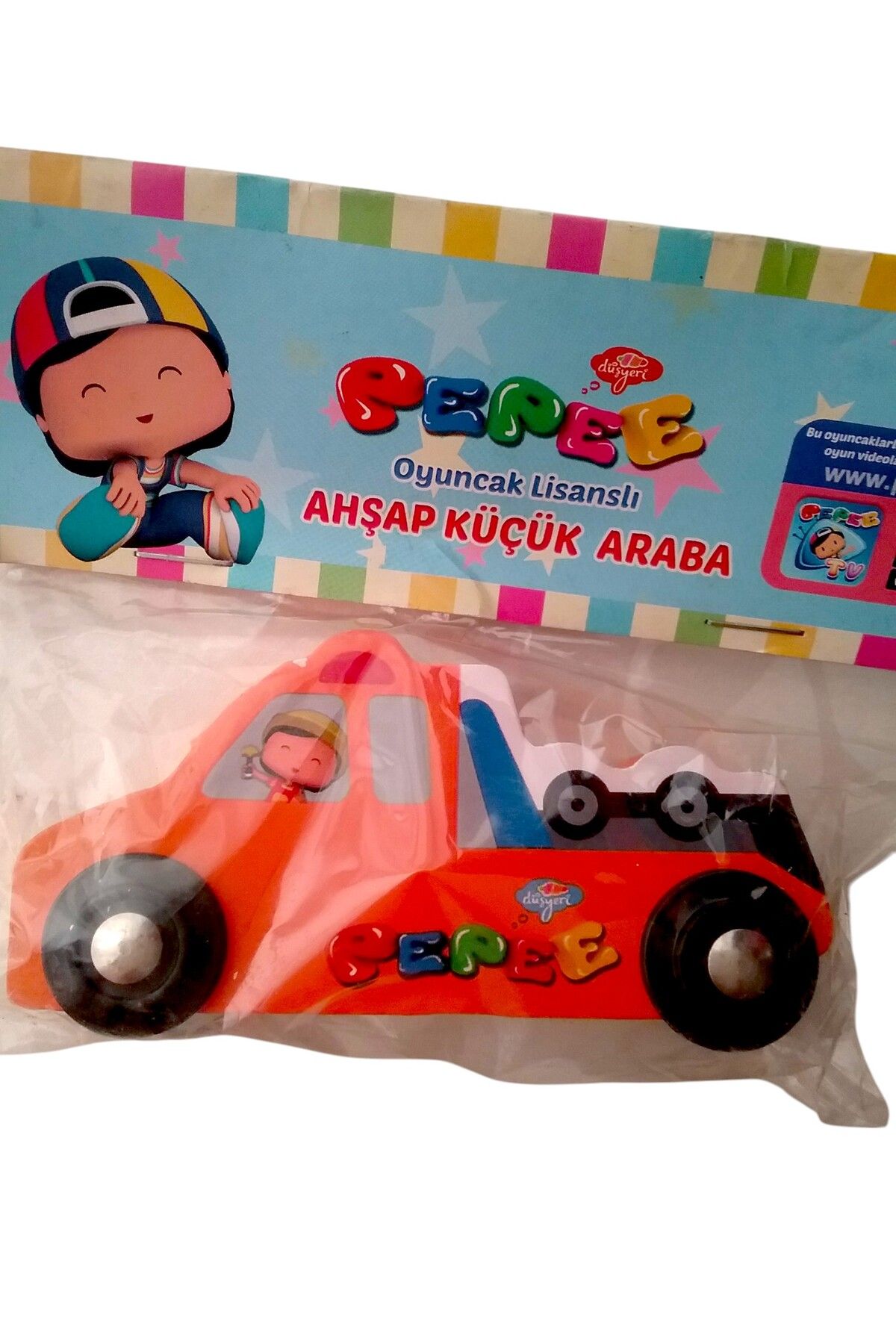 Armada Pepee Ahşap Küçük Araba Turuncu ( 10 cm * 5 cm * 3 cm)