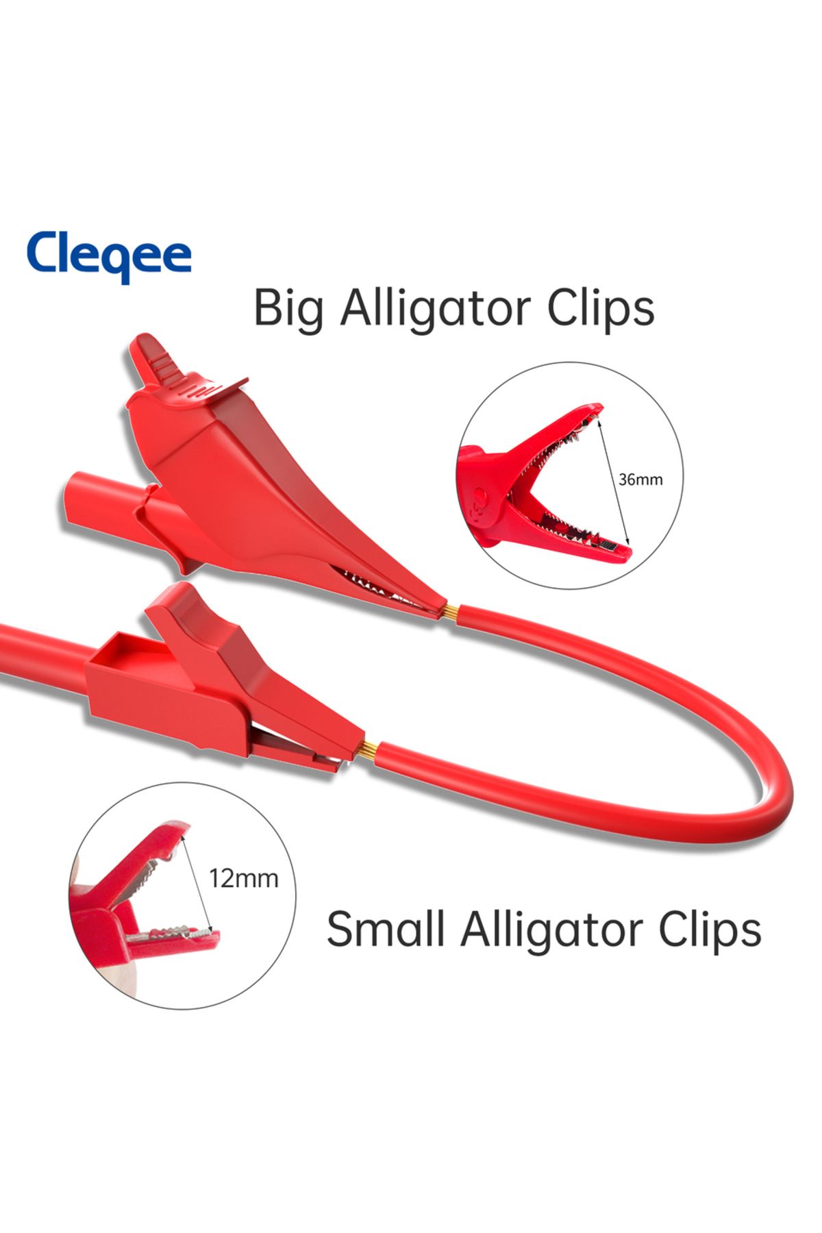 CLEQEE-مجموعة أسلاك اختبار مقياس متعدد من السيليكون P1925 مجموعة مجسات اختبار مشابك التمساح خطاف اختبار سريع... 3
