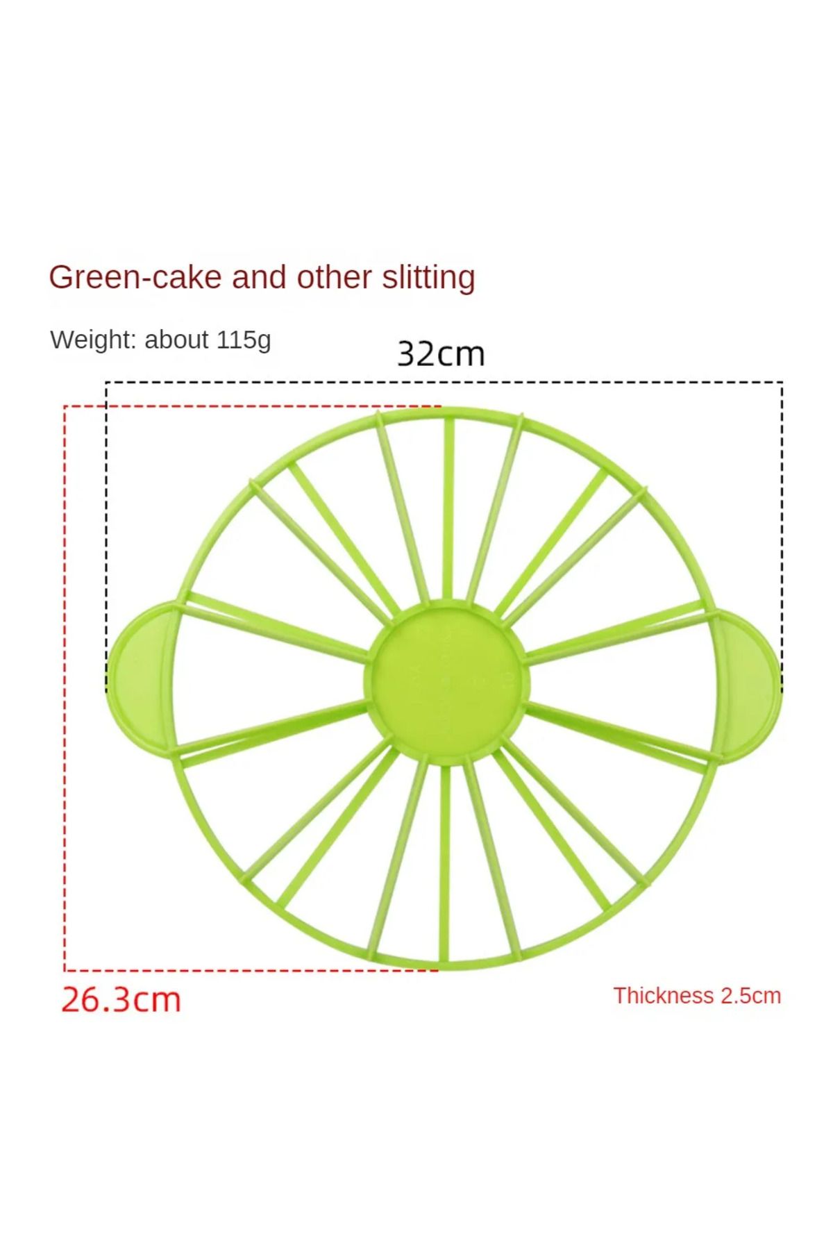 Choice-Green 1pcs Slices Cake Equal Portion Cutter Round Bread Cake Mousse Divider Slice Marker Baking For 1