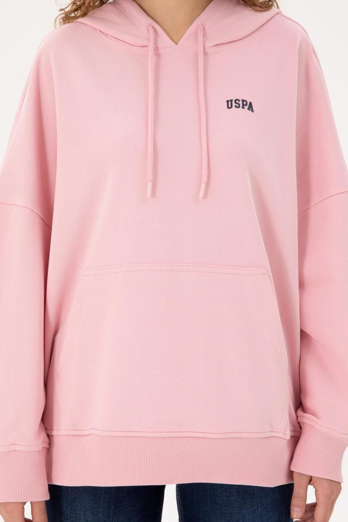 U.S. Polo Assn. Kapüşonlu %85 Pamuklu Geniş Kalıp Sweatshirt