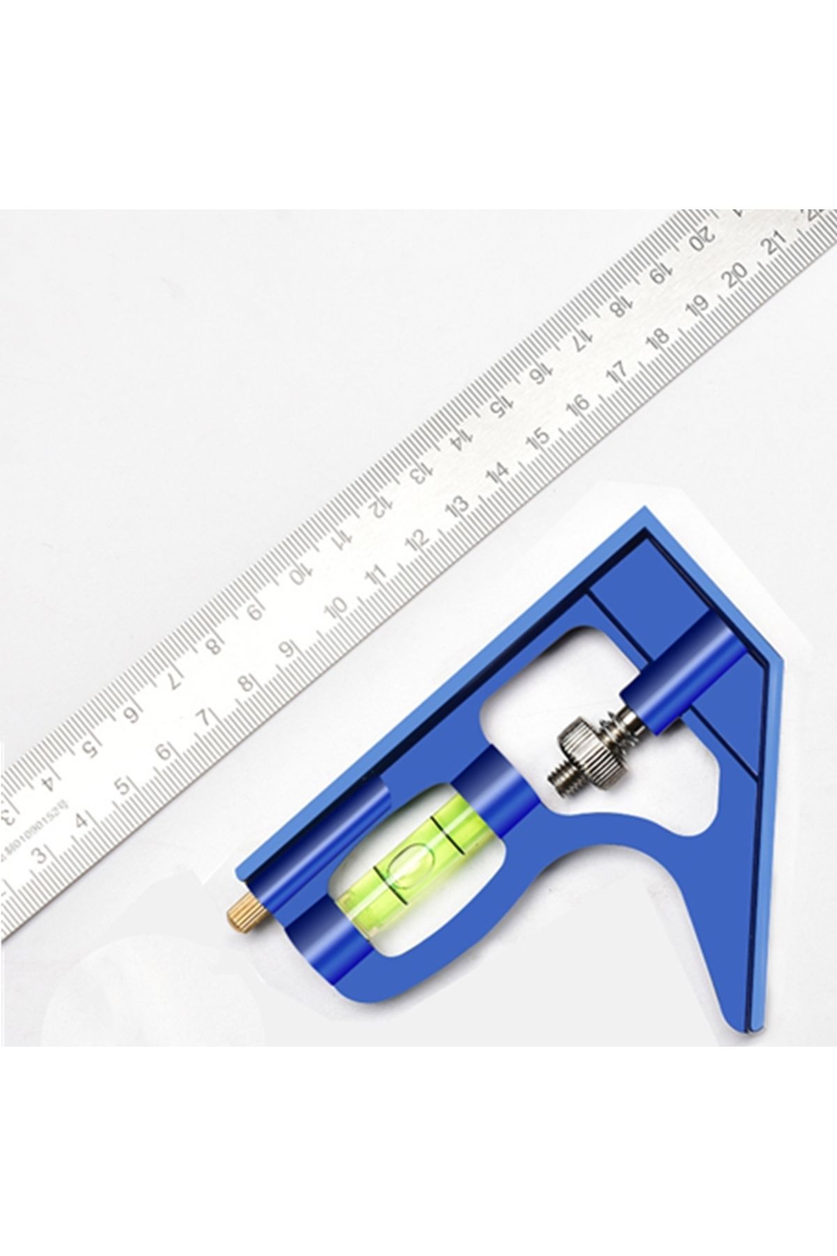 Choice-Blue 3 In 1 Square Angle Ruler Set Adjustable Engineers Multi Combination Right Angle Ruler Protract 1