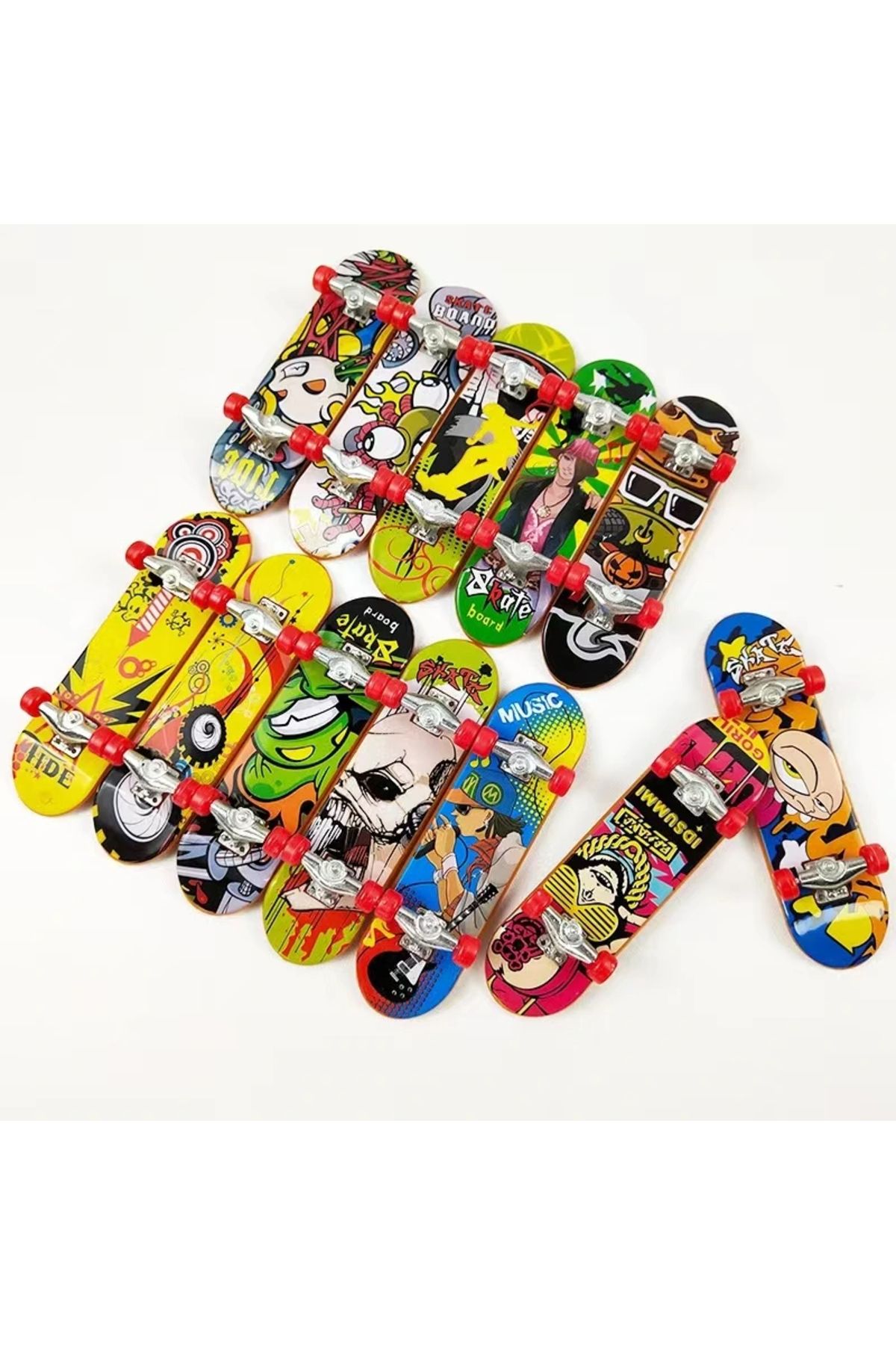 Choice-5pcs Random Color 1/3/5pcs Fingerboard Set Finger Alloy Stent Professional Mini Skateboard Kid Toys 5