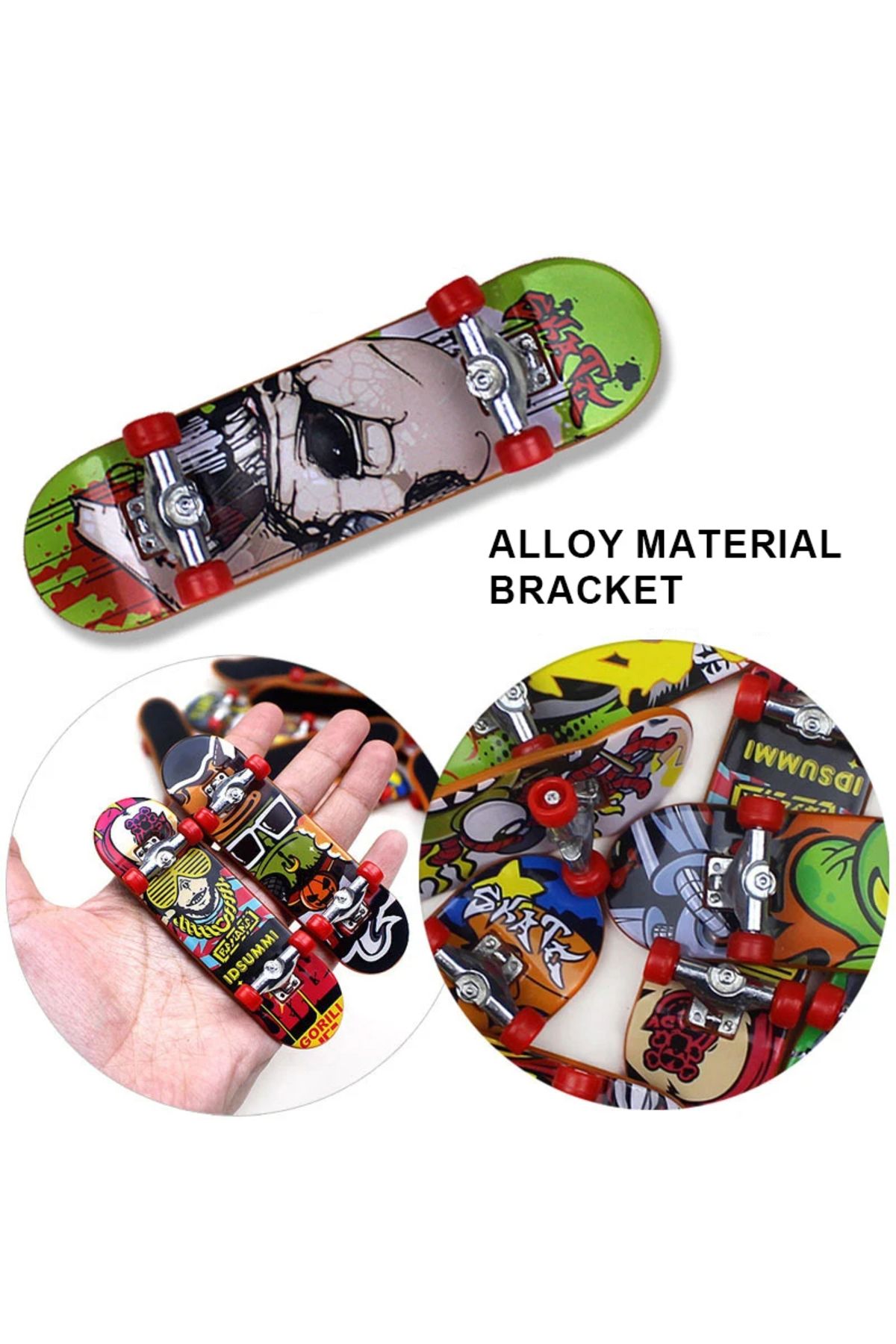 Choice-5pcs Random Color 1/3/5pcs Fingerboard Set Finger Alloy Stent Professional Mini Skateboard Kid Toys 6