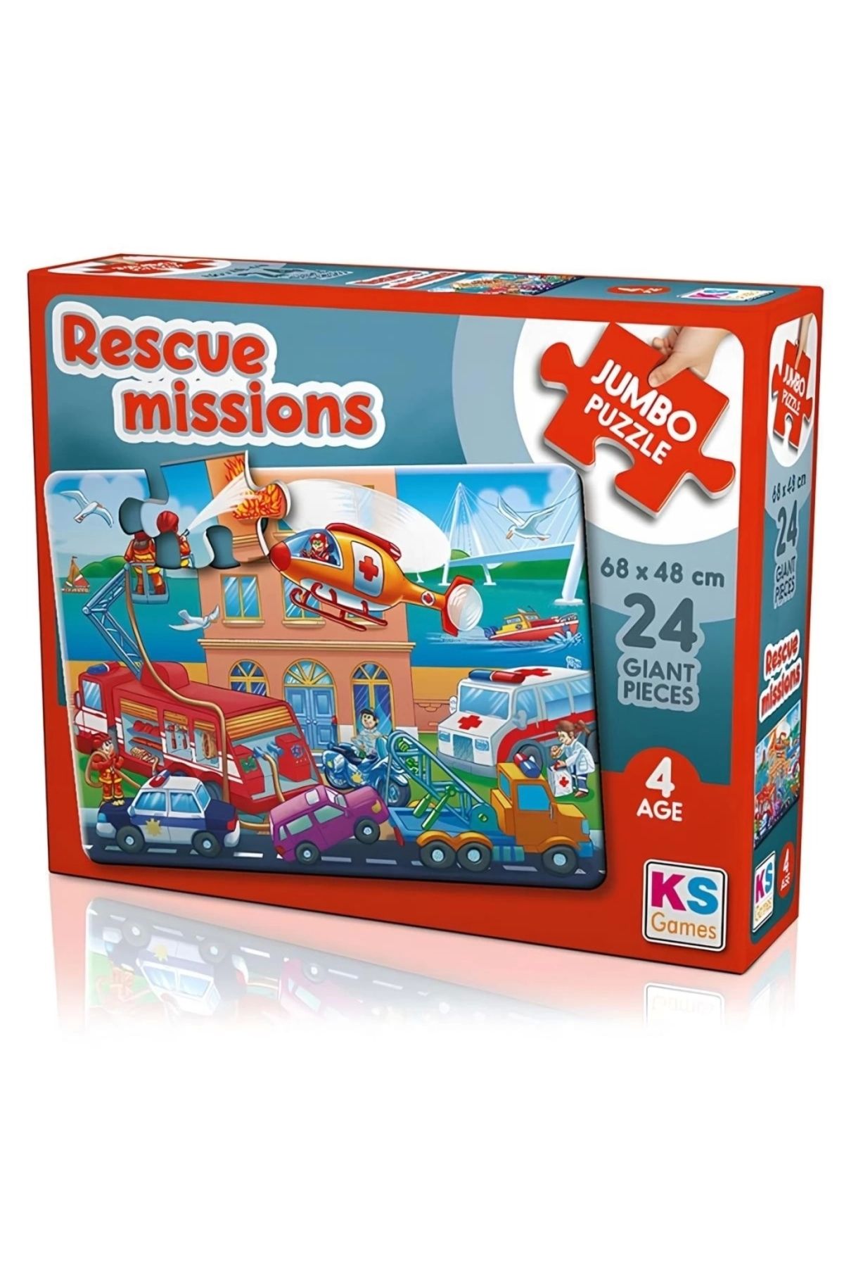 Basic Fun Çocuk KS Games Rescue Missions 24 Parça Puzzle