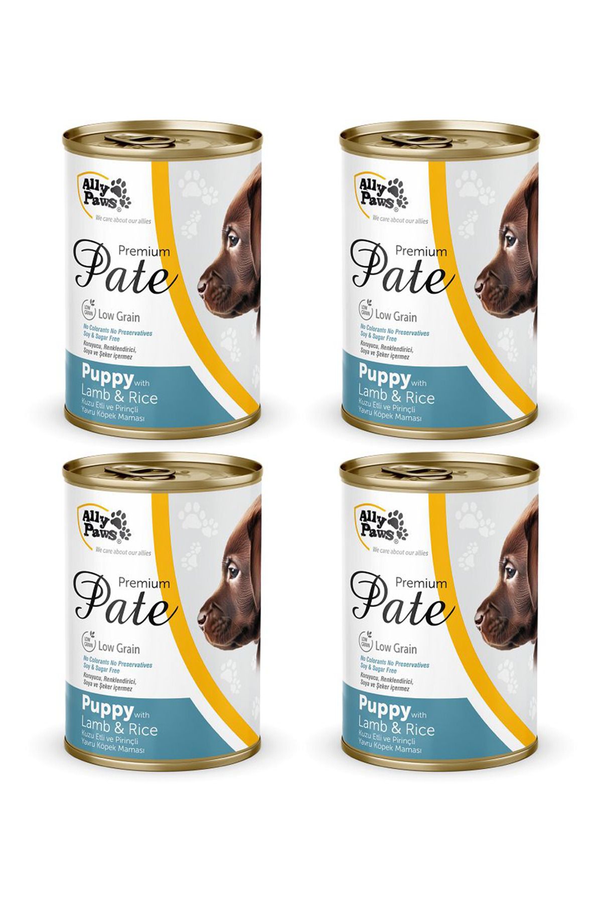 ALLYPAWS Ally Paws Puppy Pate Kuzu Etli Köpek Konserve 4 Adet 400gr