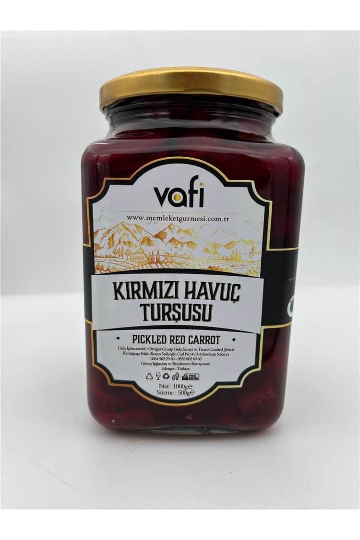 MEMLEKET GURMESİ Kırmızı Havuç Turşusu 1000cc-500gr