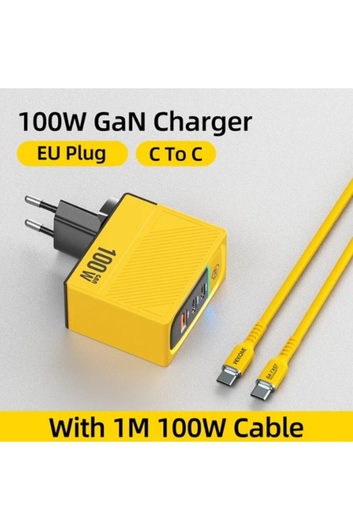 Choice-Eu Plug C- C Cable Wekome 100w Type C Gan Charger Quick Charge 4.0 3.0 Usb Pd Fast Charger Adapter F 1