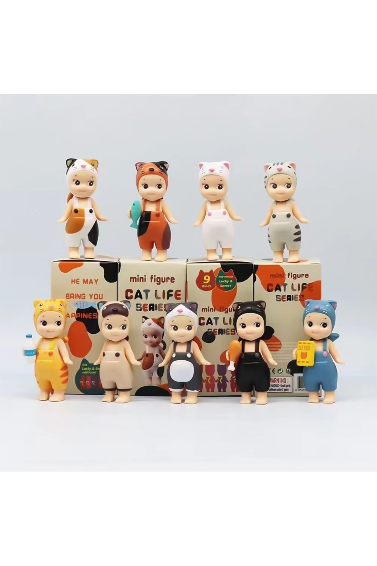 Choice-Random 1 Pcs Cat Cats Life Action Figures Toys Ornaments Dolls For Fans Children Christmas Gifts 1pc 3