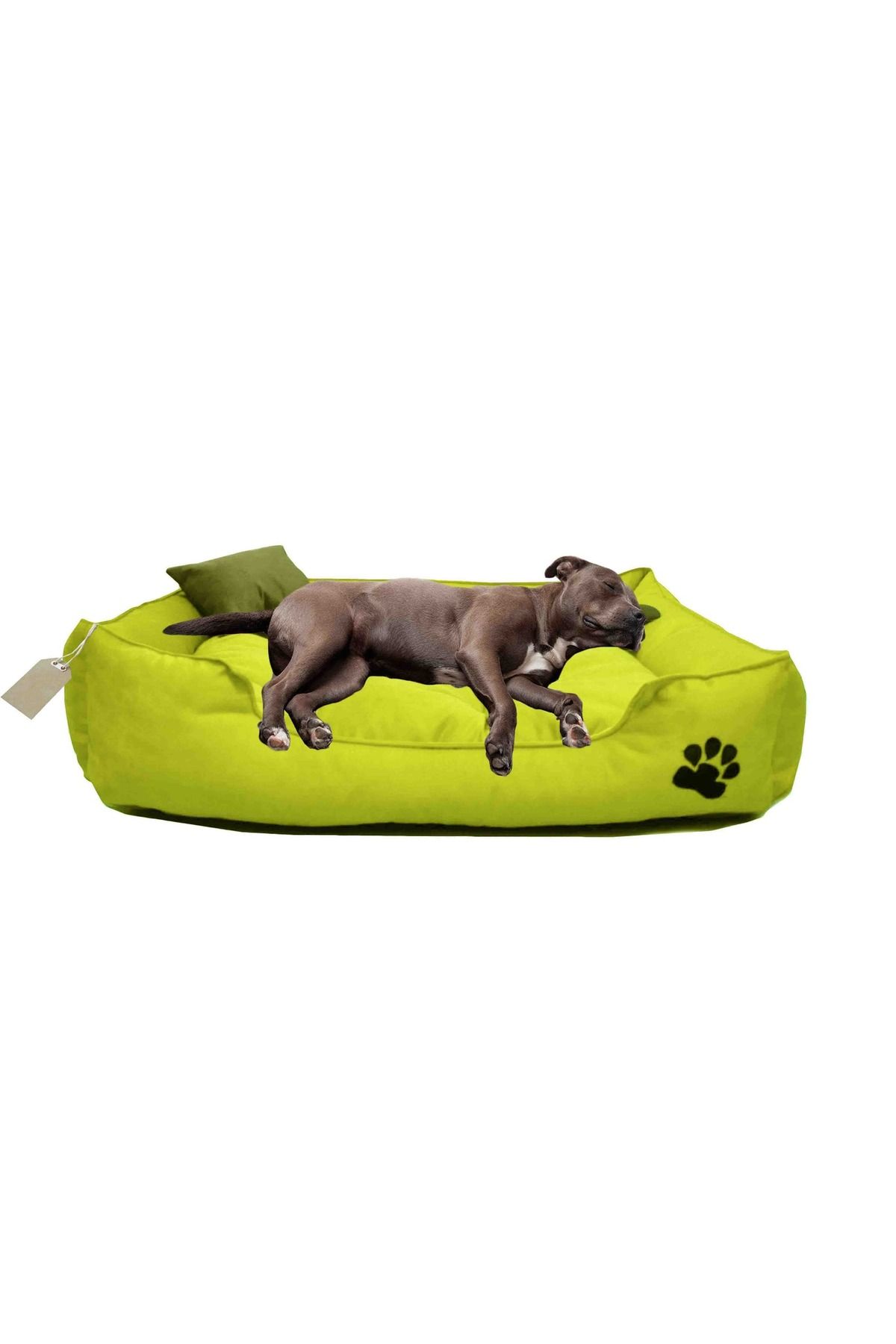 DZGN HOME Büyük Irk Köpek Yatağı Ultrasoft Yıkanabilir Yüksek Kaliteli Kumaş Pati İşlemeli - 70 x 90 cm