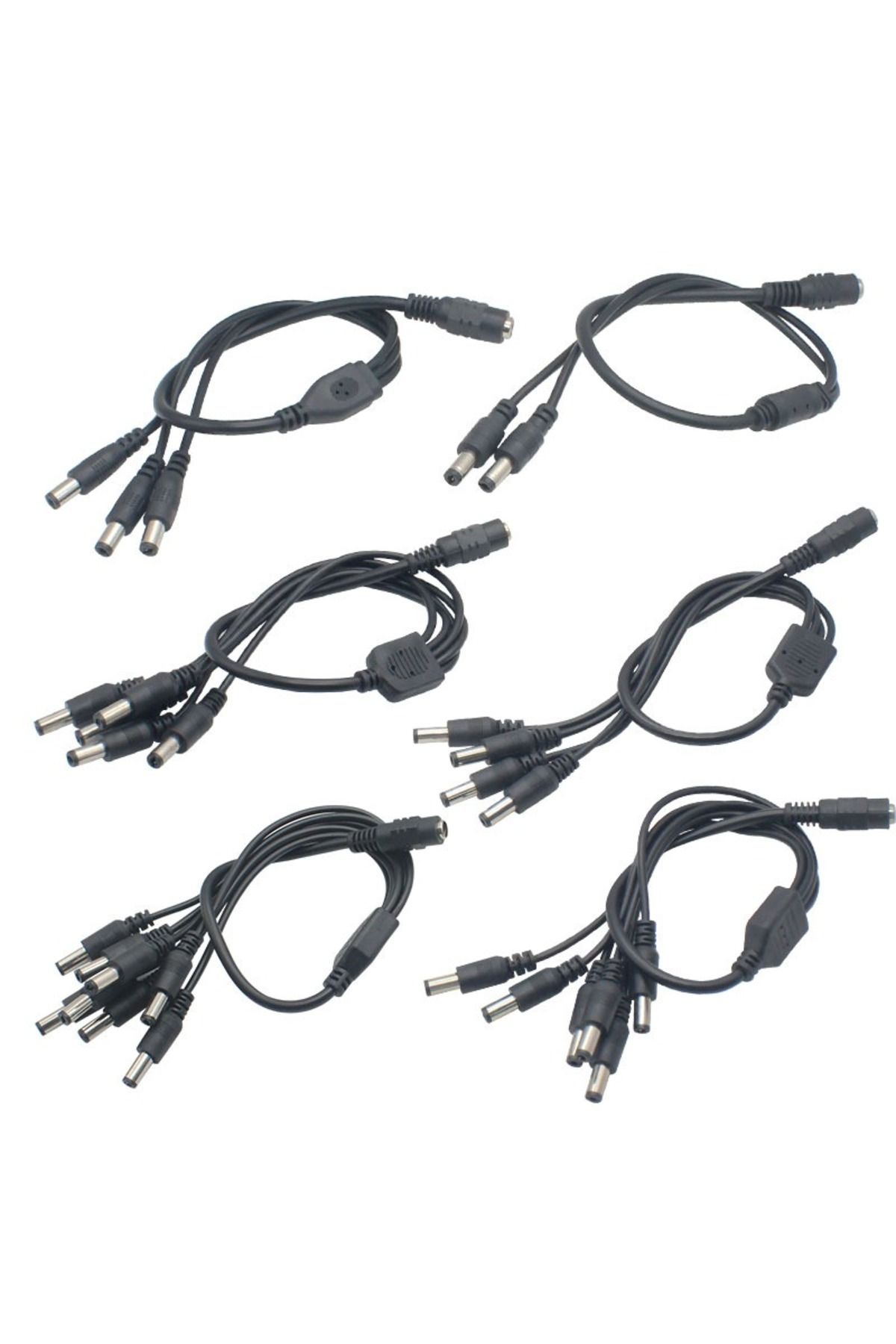 Choice-1TO4 DC Power Jack 5.5x2.1mm DC Power Cable 1 Female to 2,3,4,5,6,8 Male Plug Splitter Adapter for S 2