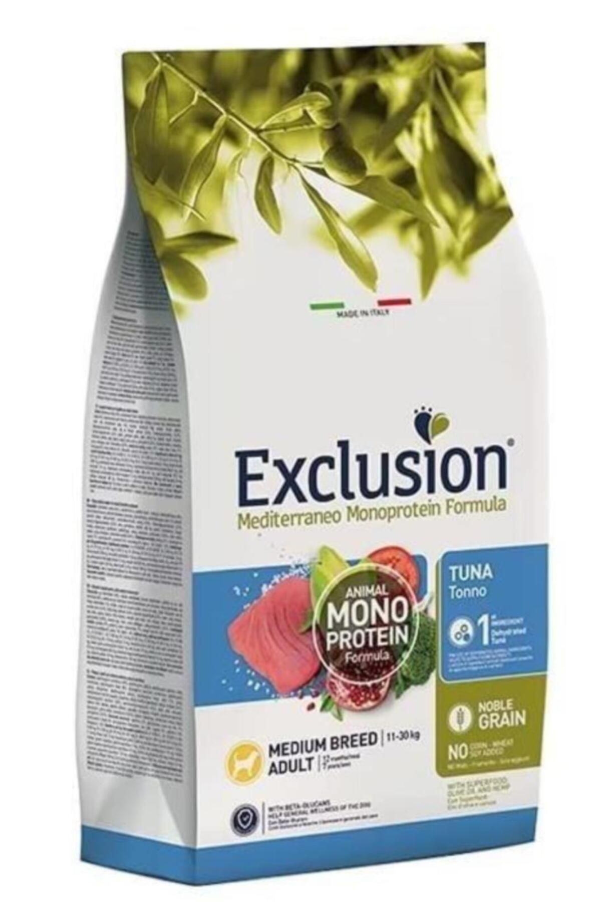 Exclusion Monoprotein Ton Balıklı Ve Narlı Düşük Tahıllı Orta Irk Yetişkin Köpek Maması 12kg