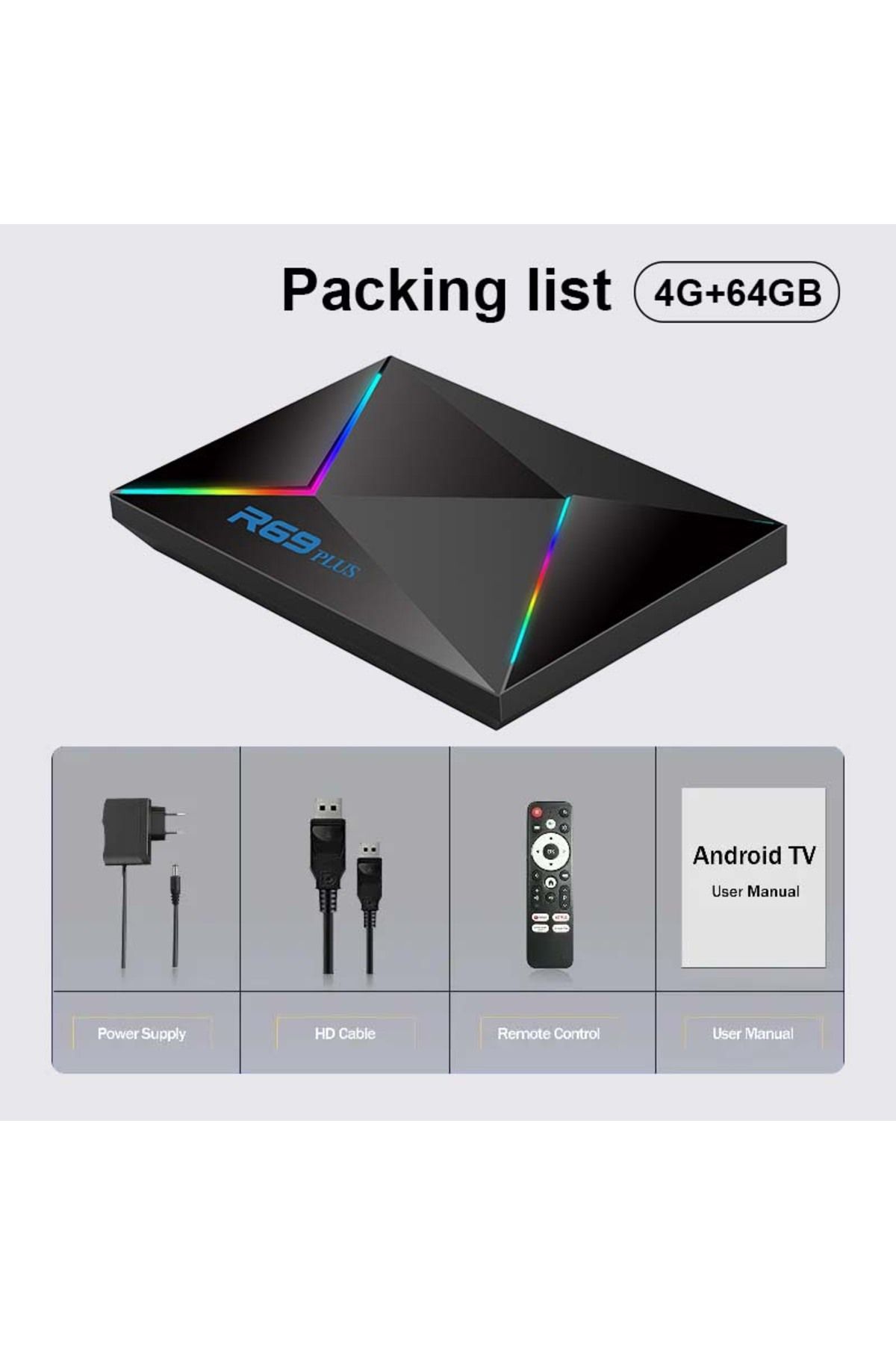 Choice-Eu Plug R69 Plus 4gb64gb Smart Tv Box Android 14.0 Allwinner H728 Octa-core Wifi6 Bt5.0 8k Hdr10 100 1